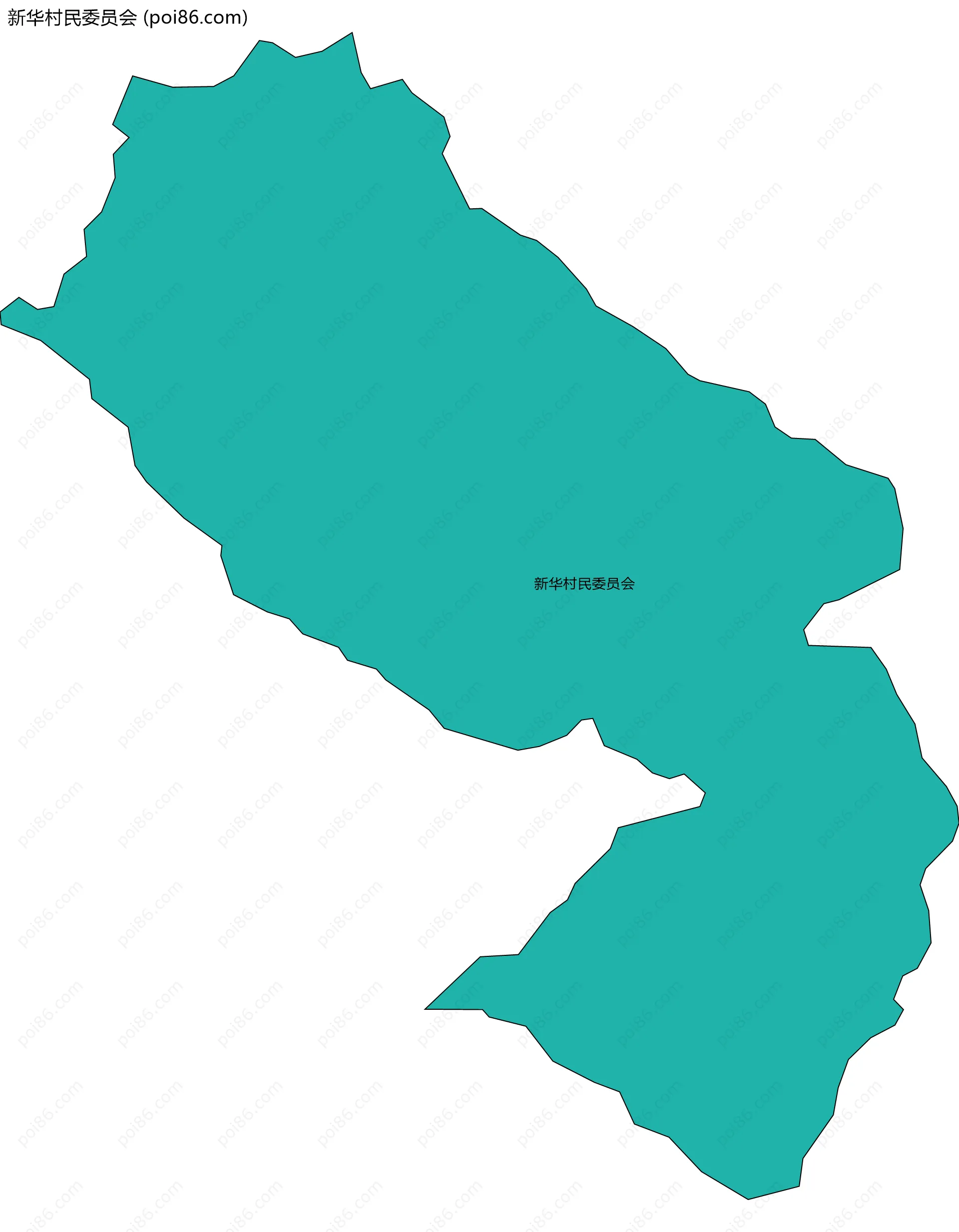新华村民委员会边界地图
