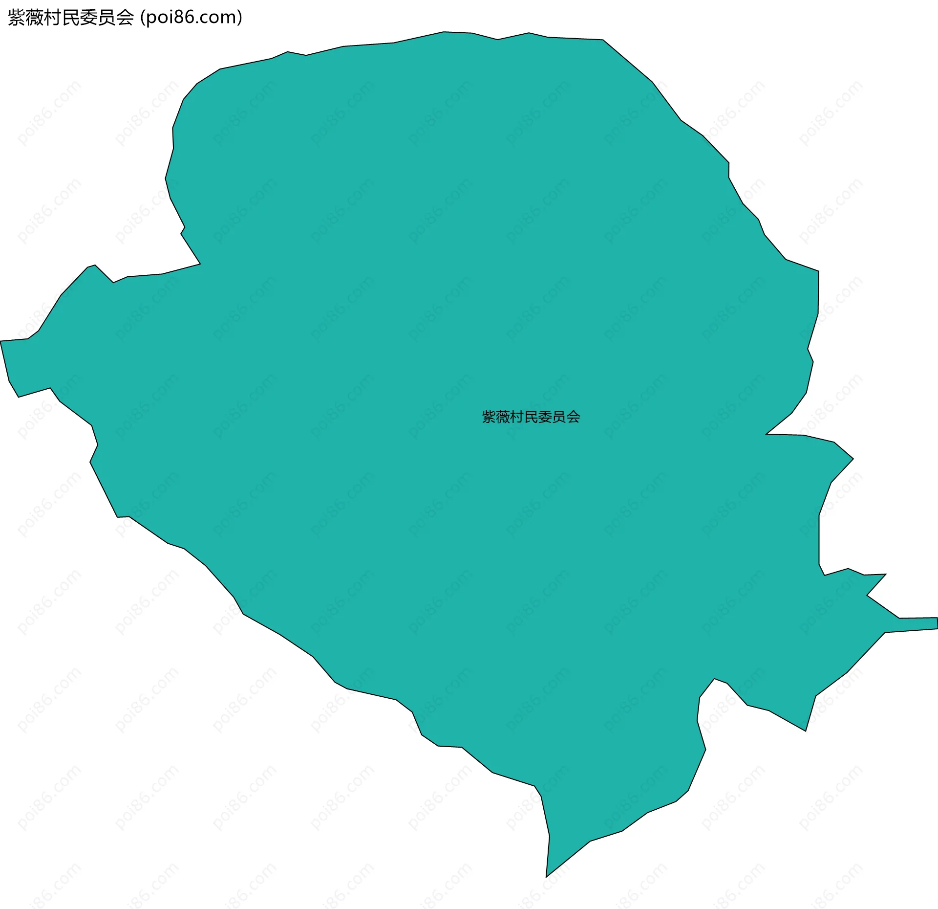 紫薇村民委员会边界地图