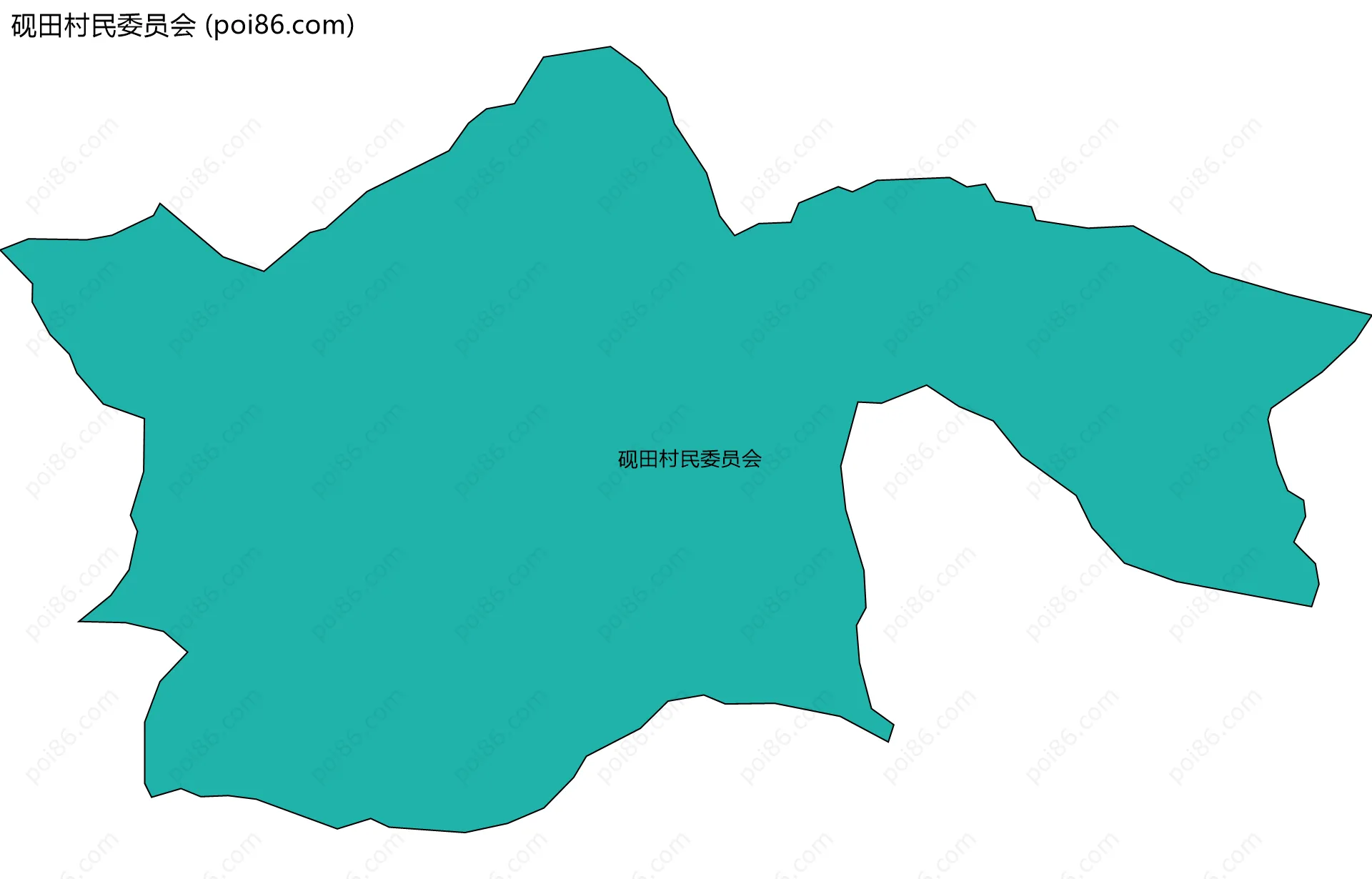 砚田村民委员会边界地图