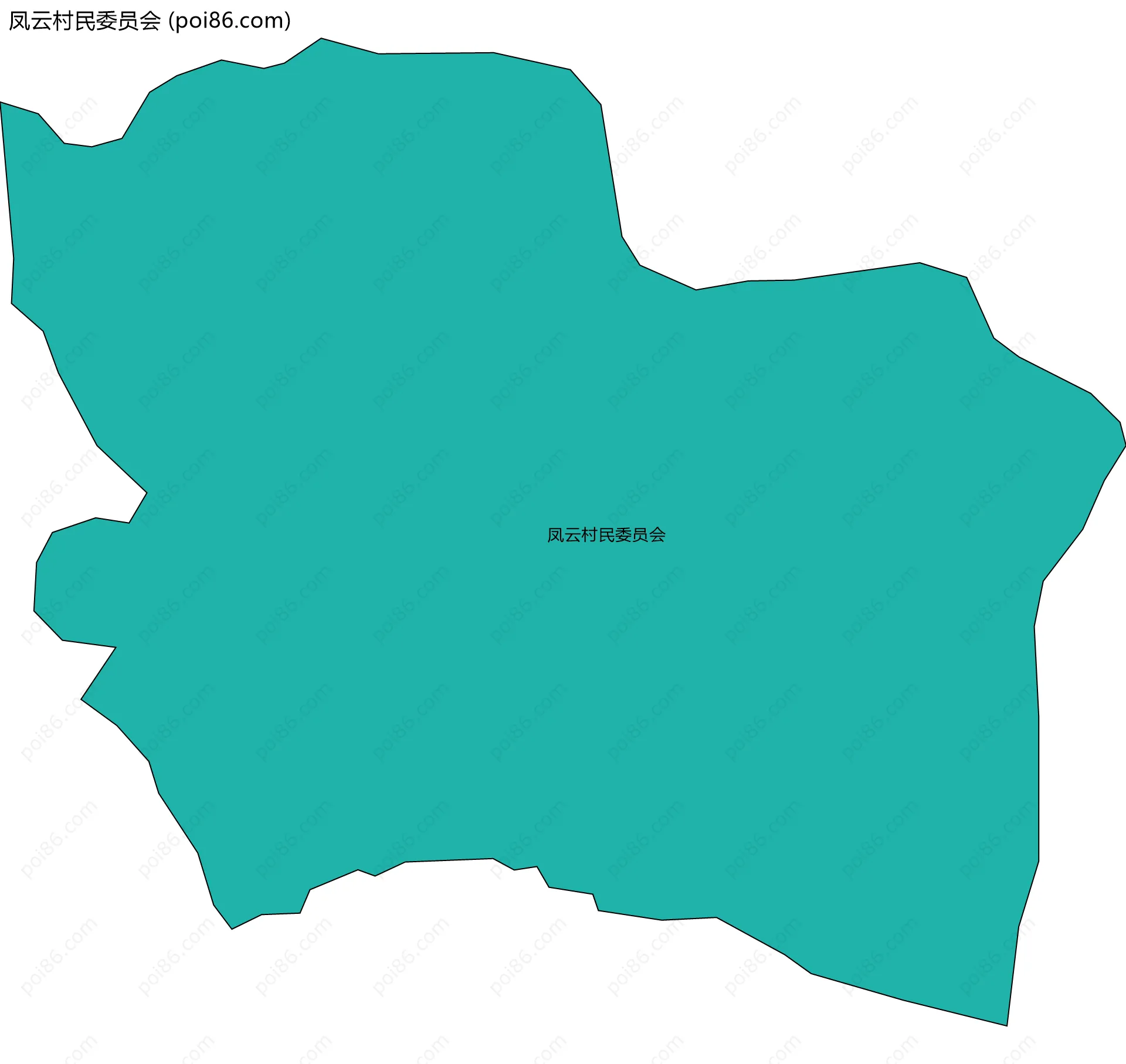 凤云村民委员会边界地图