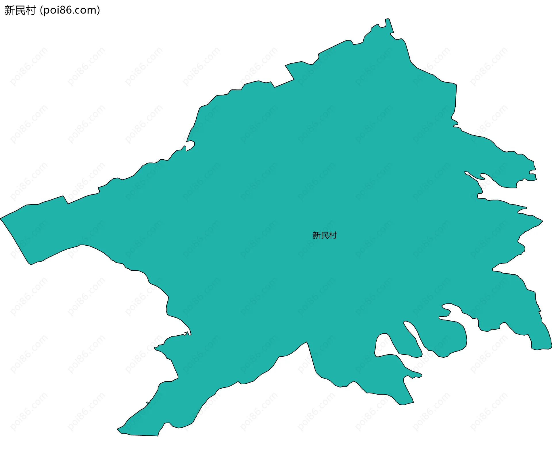 新民村边界地图