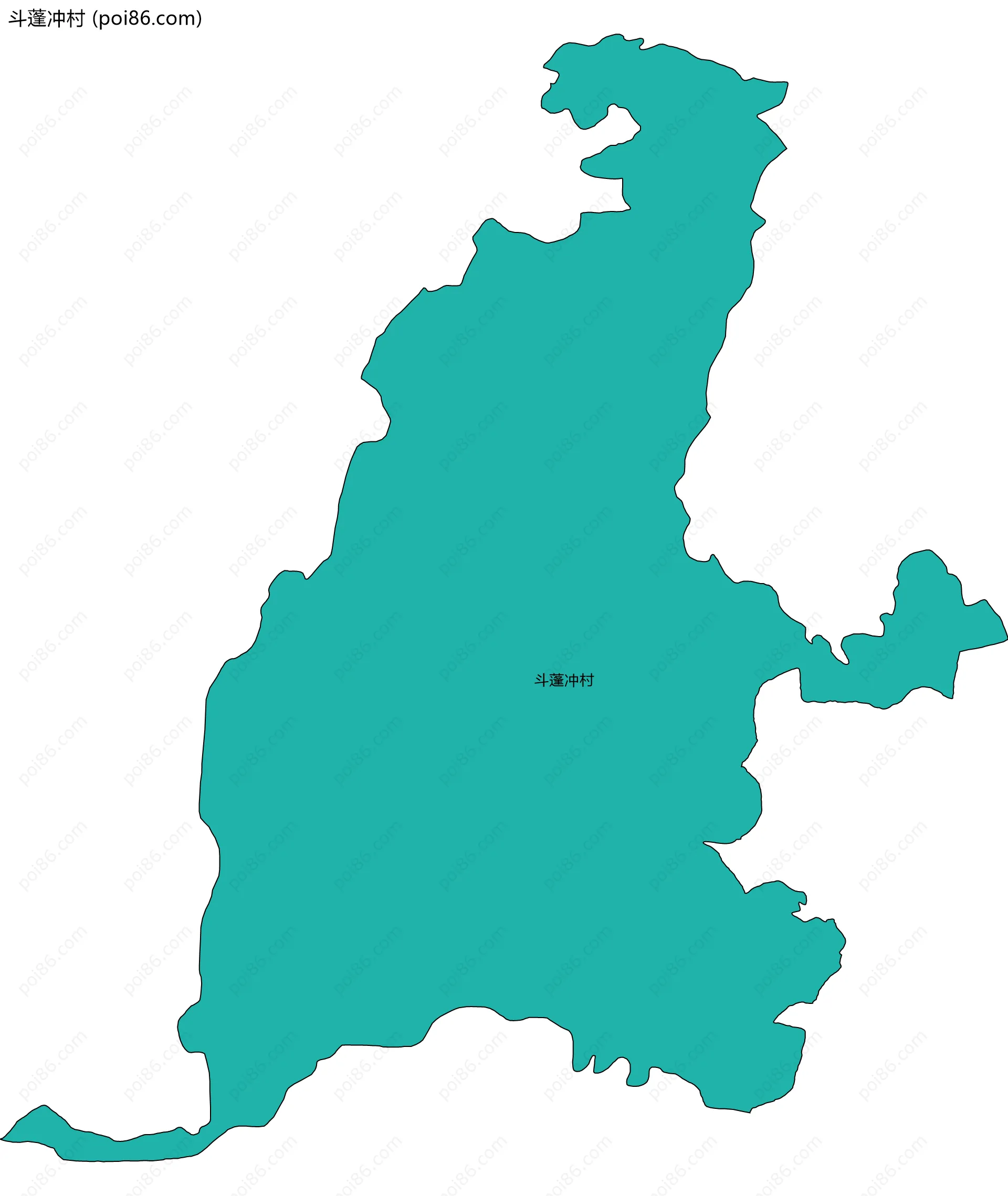 斗蓬冲村边界地图