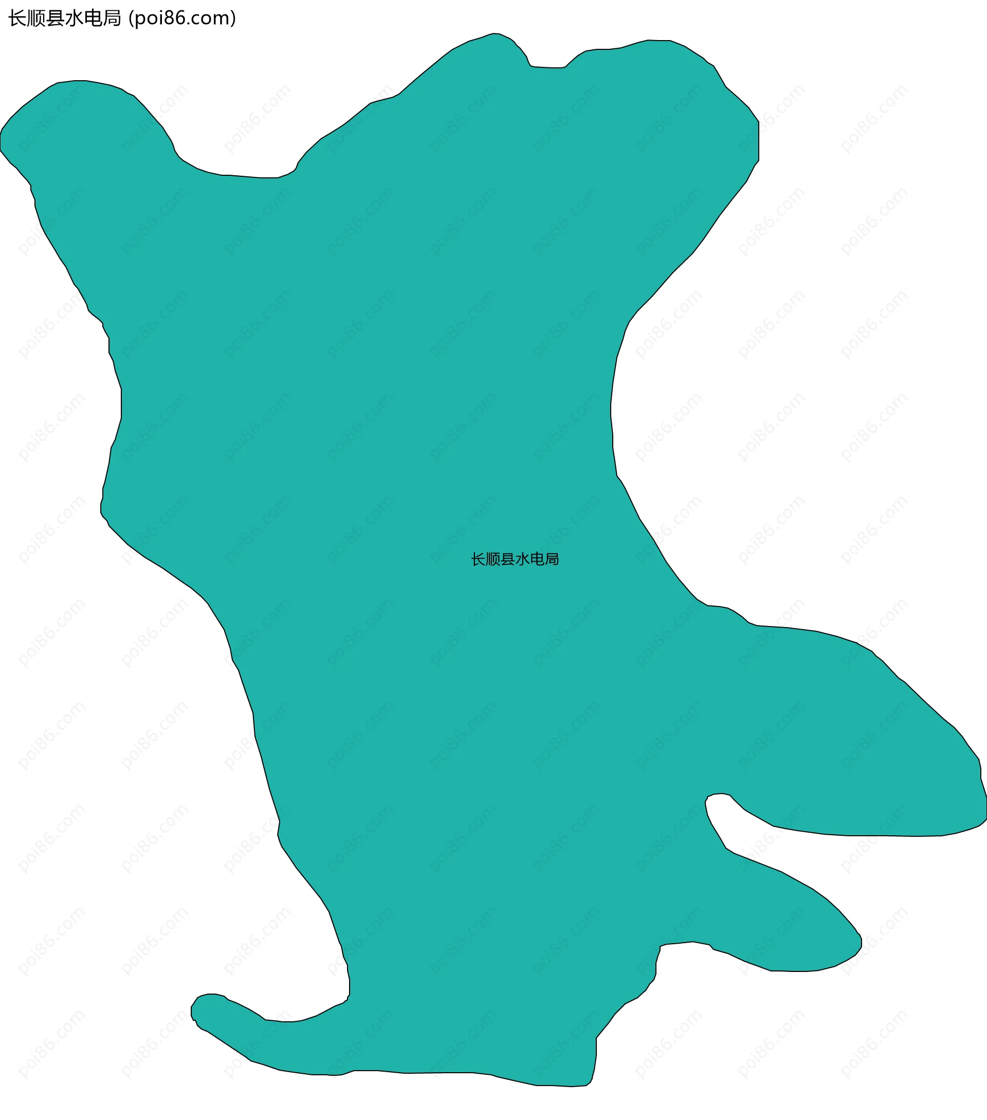 长顺县水电局边界地图