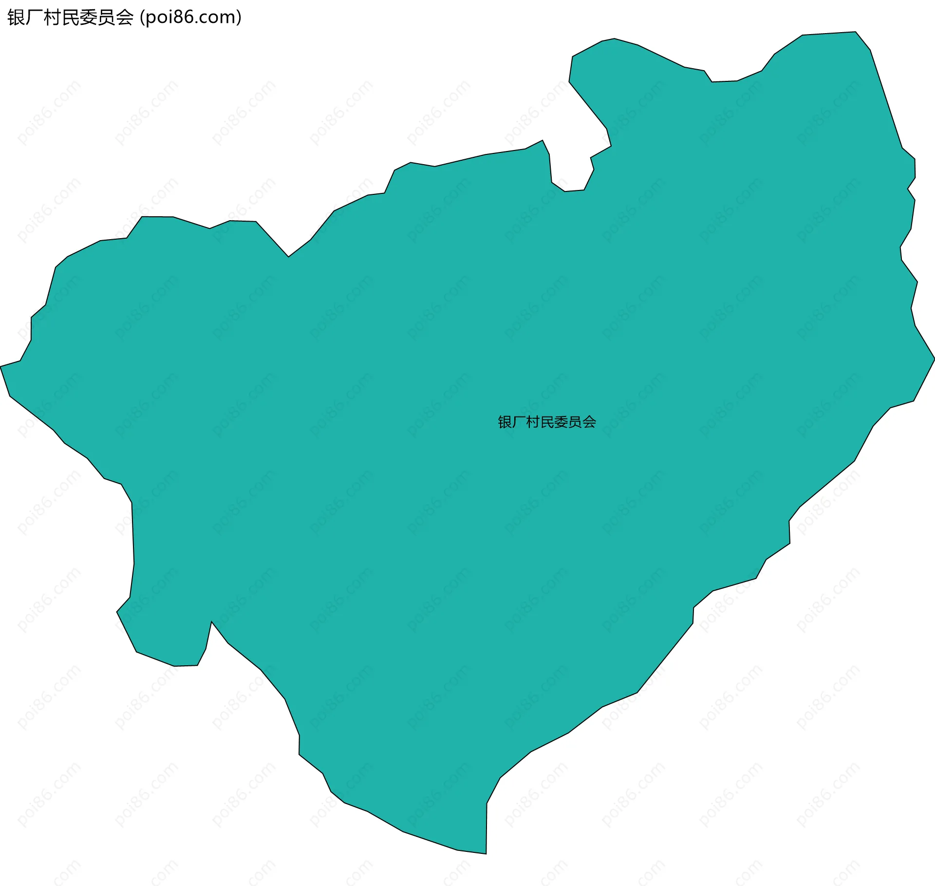 银厂村民委员会边界地图