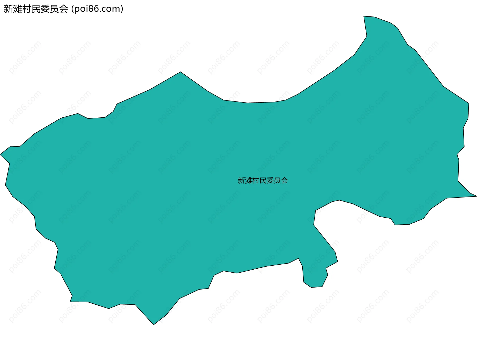 新滩村民委员会边界地图