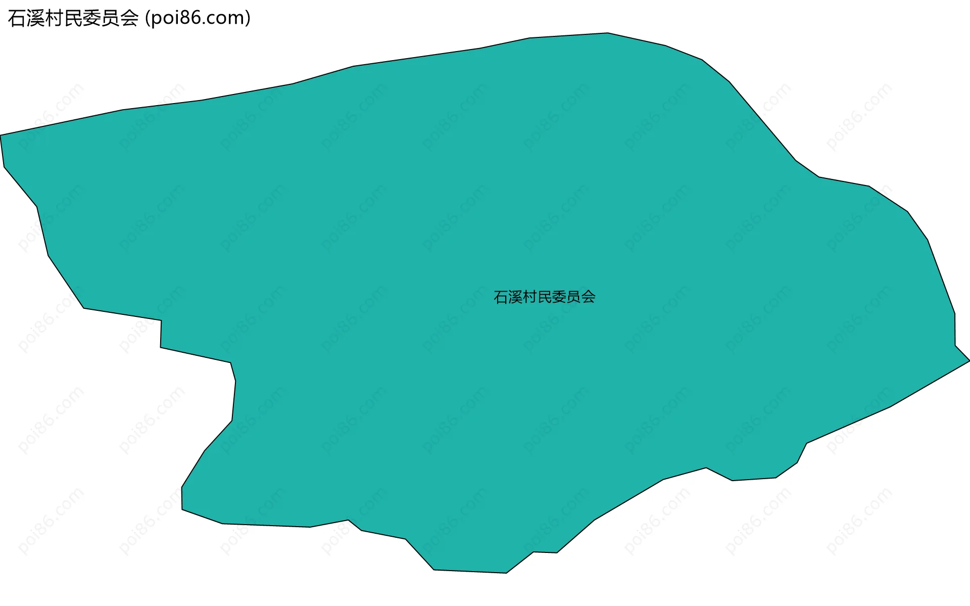石溪村民委员会边界地图