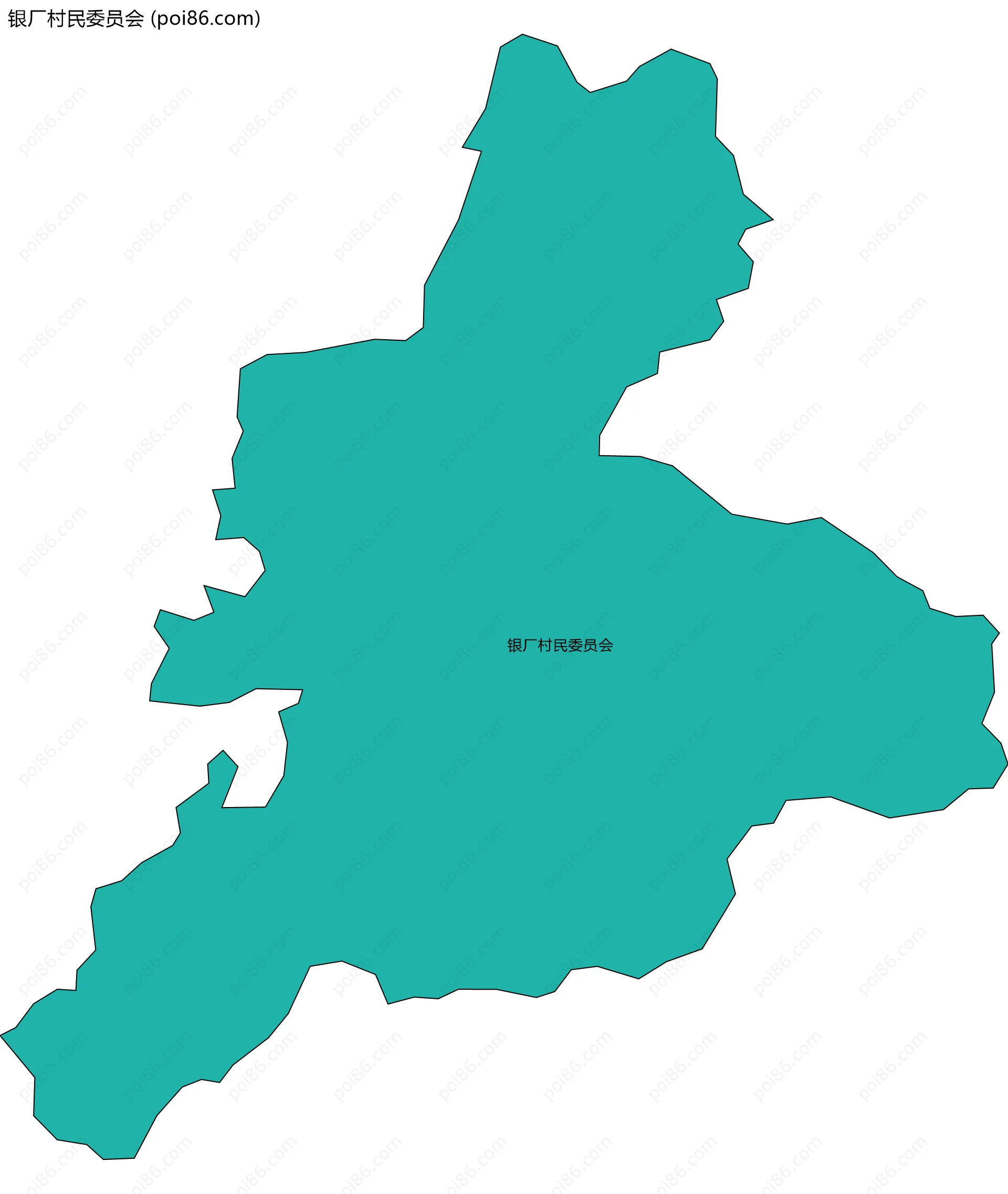 银厂村民委员会边界地图