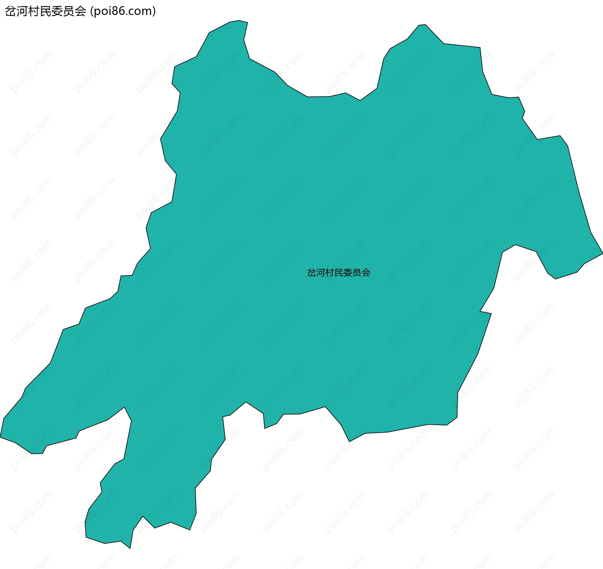 岔河村民委员会边界地图