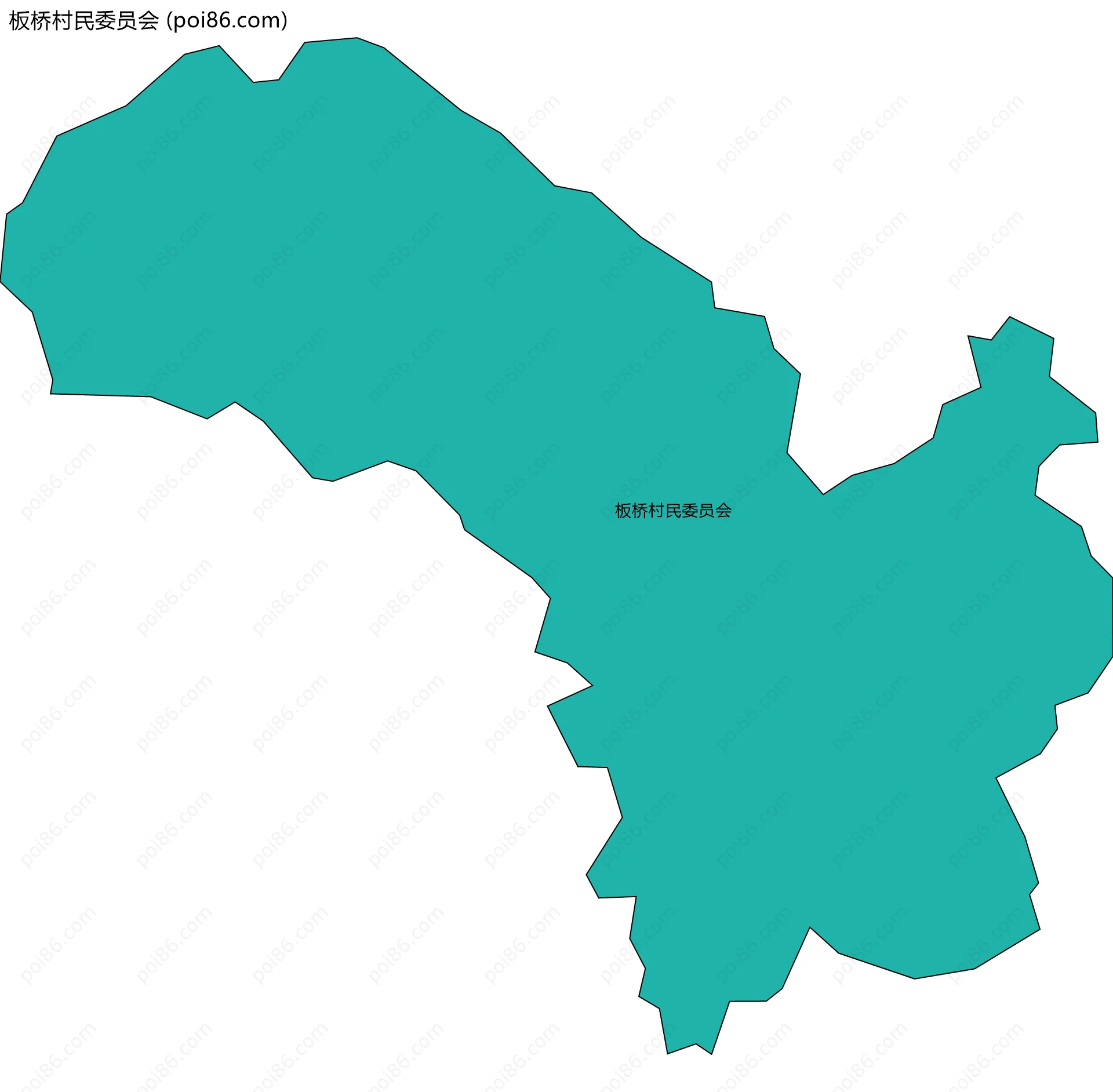 板桥村民委员会边界地图