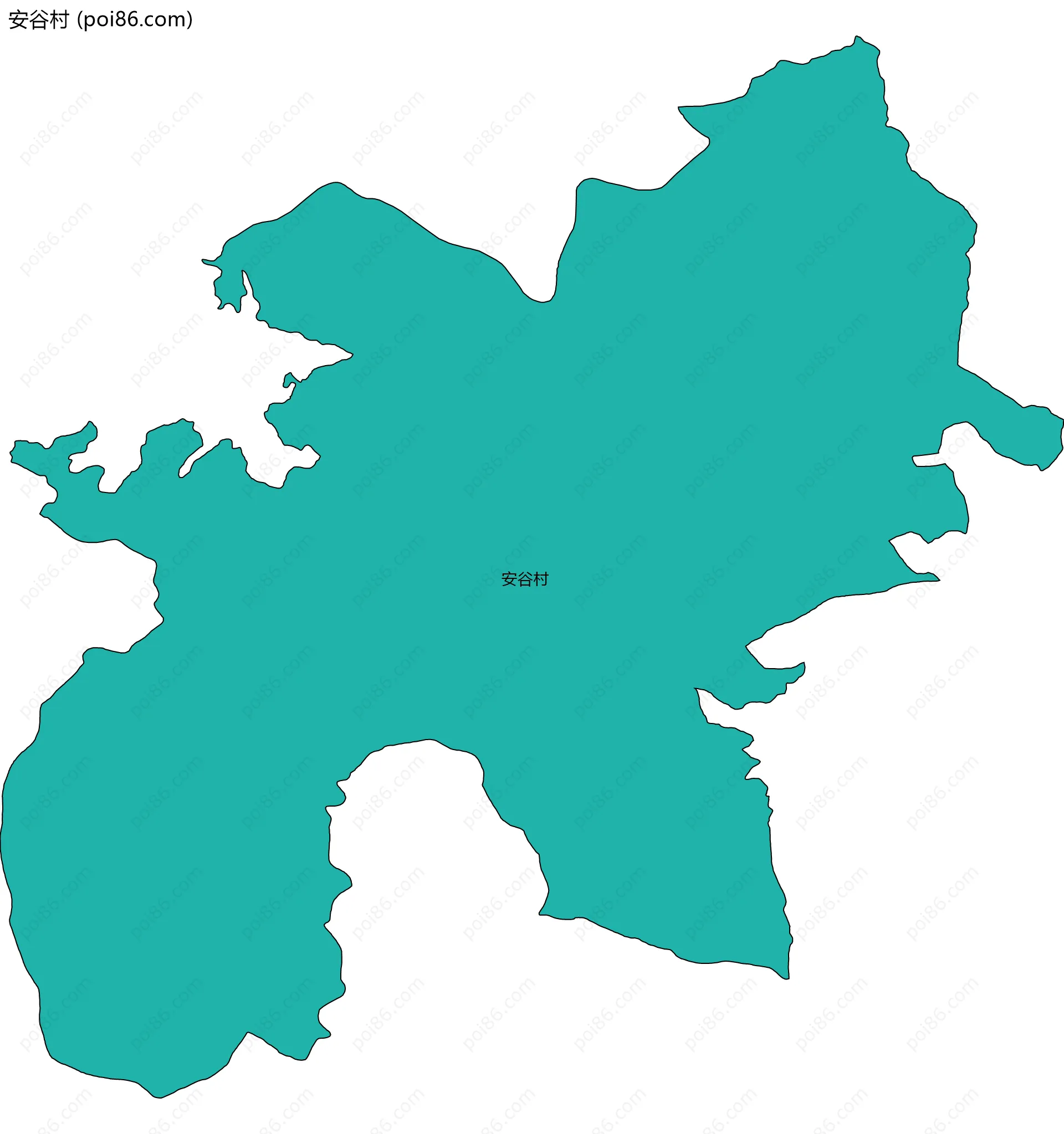 安谷村边界地图