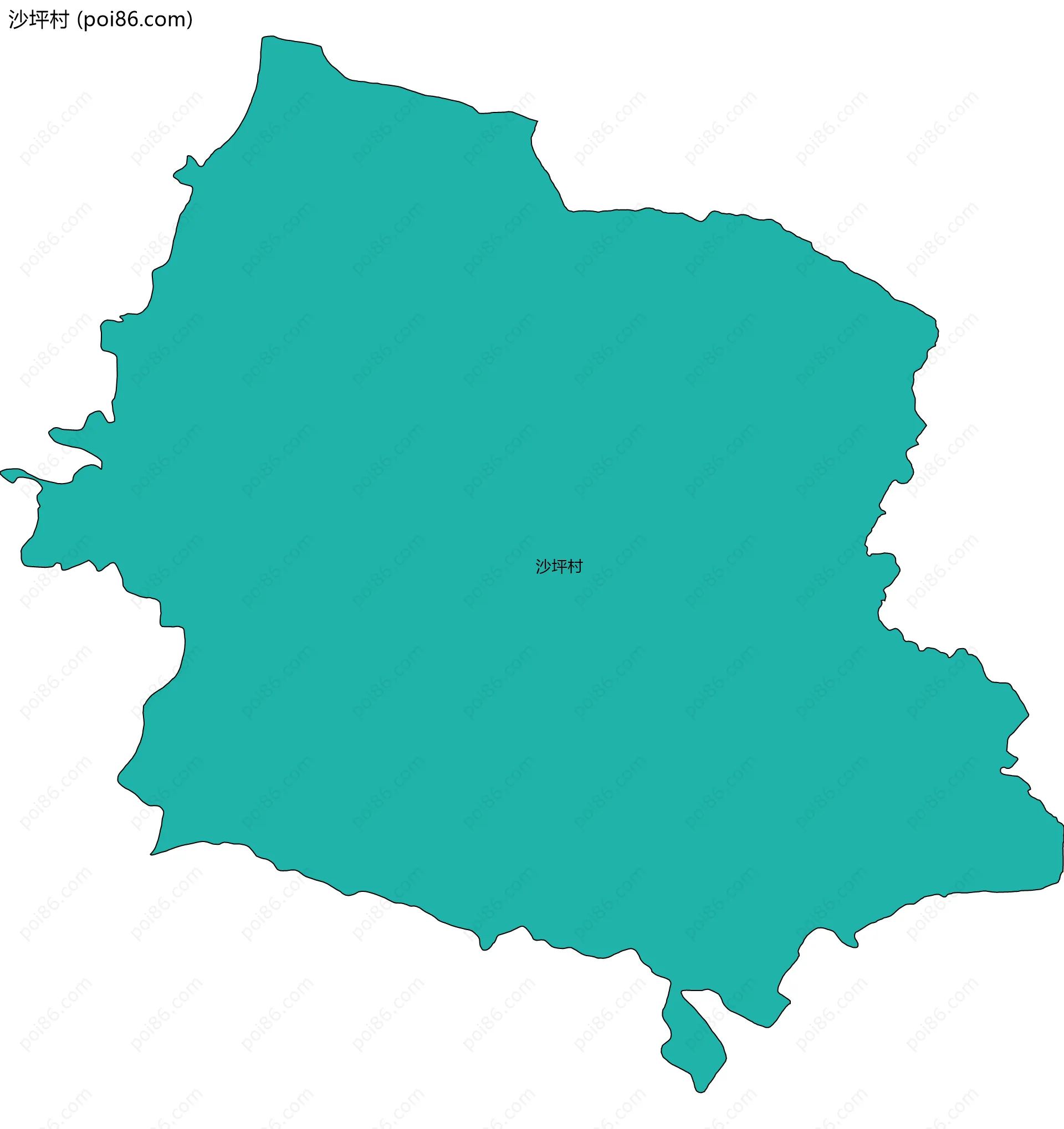 沙坪村边界地图