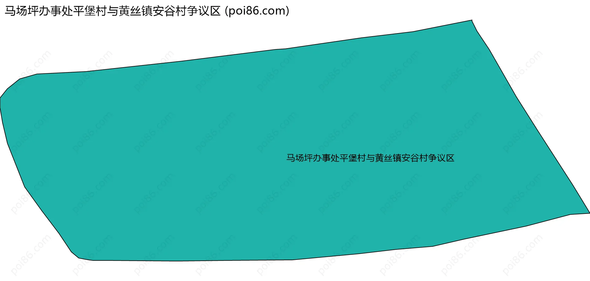 马场坪办事处平堡村与黄丝镇安谷村争议区边界地图