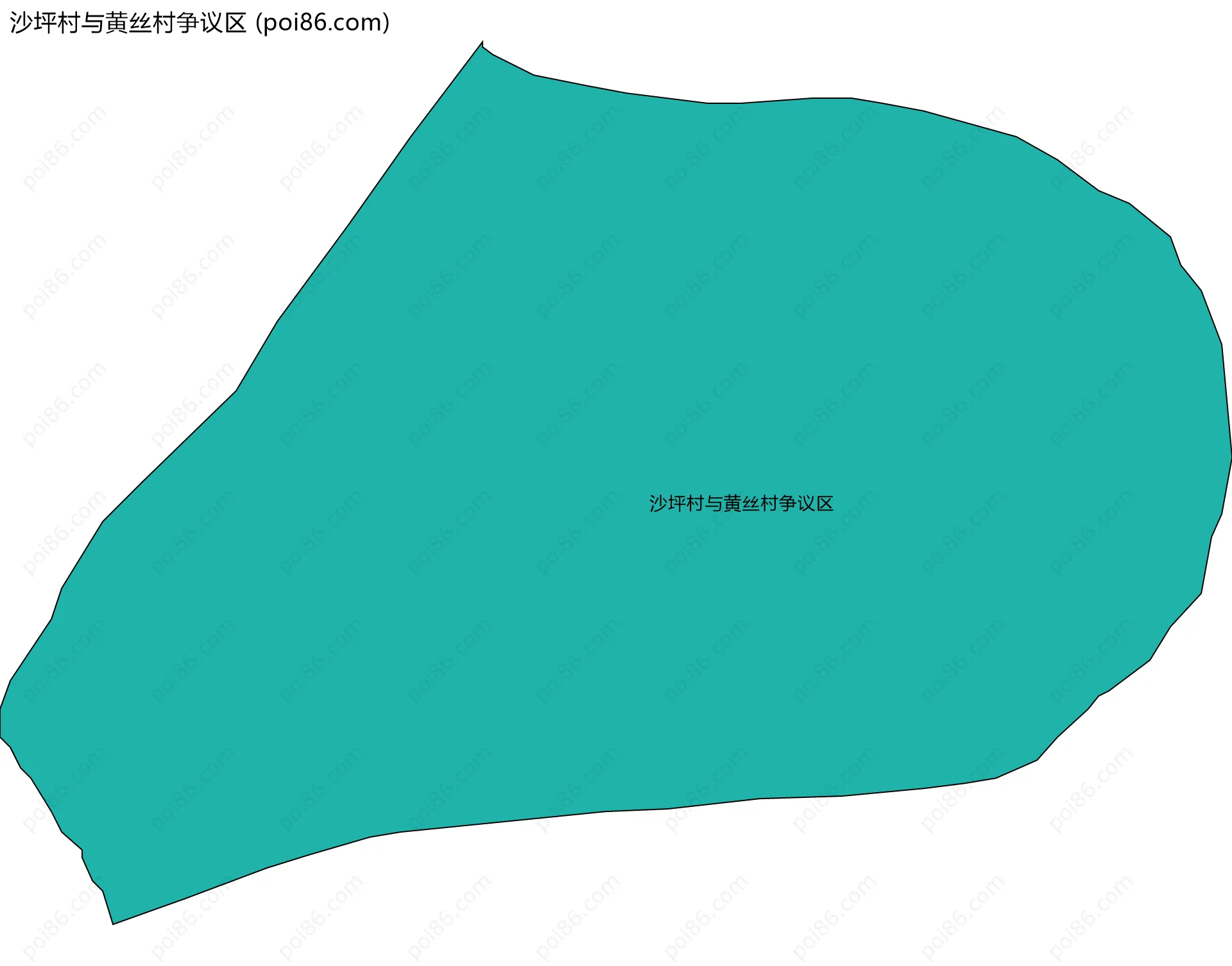 沙坪村与黄丝村争议区边界地图