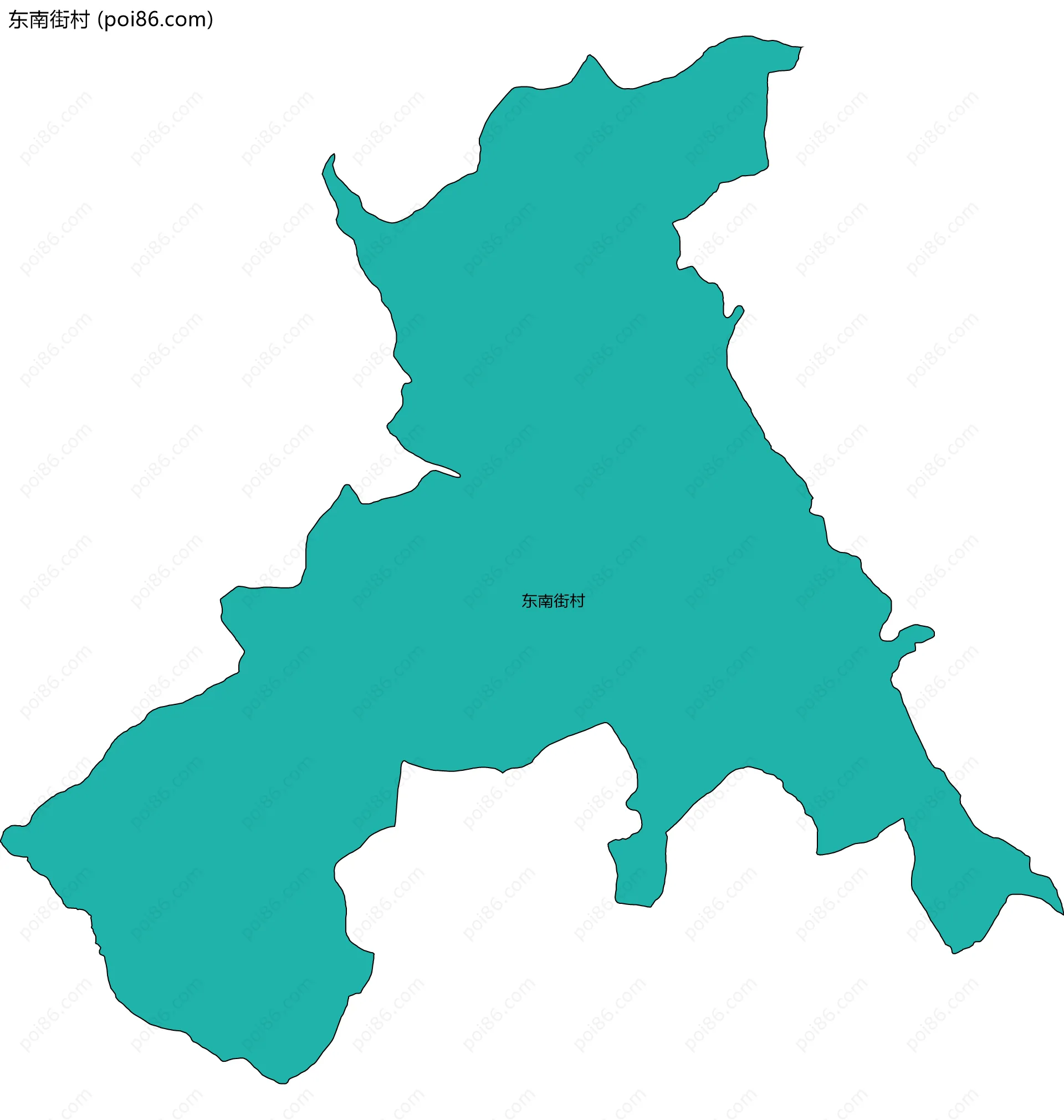 东南街村边界地图