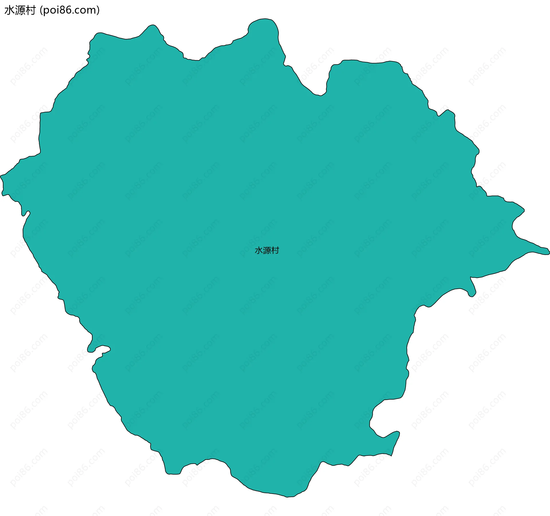 水源村边界地图