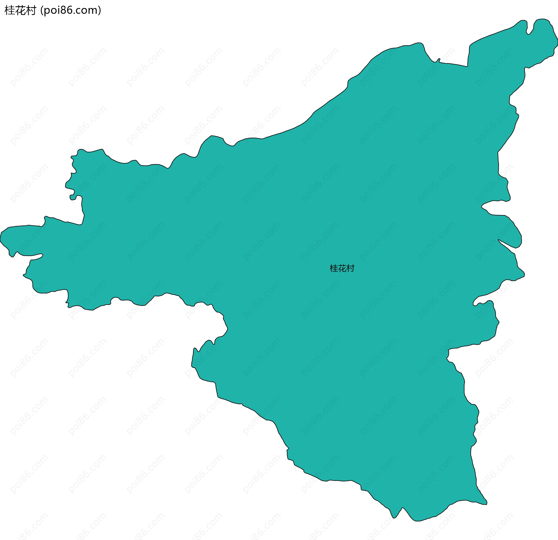 桂花村边界地图