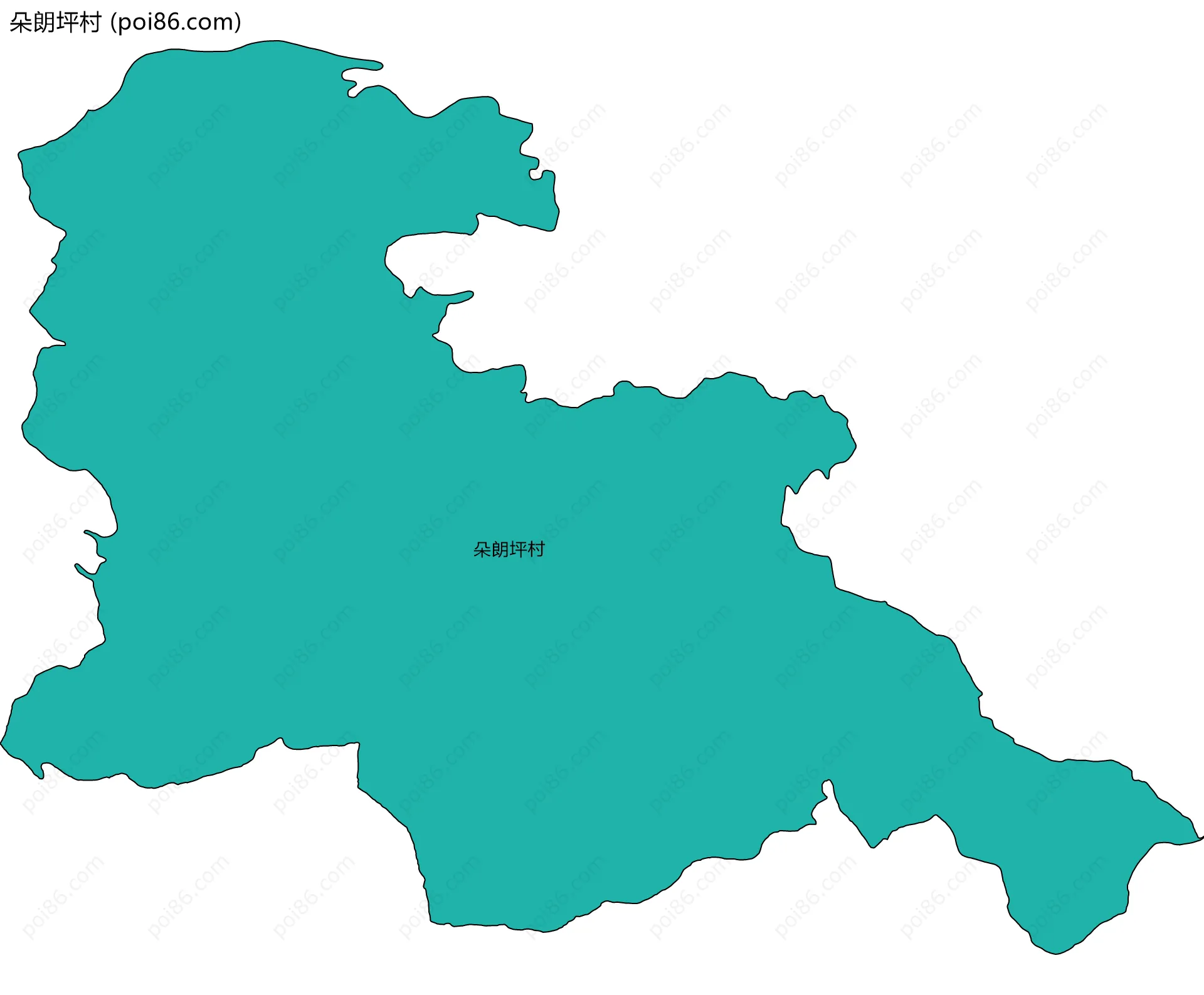 朵朗坪村边界地图