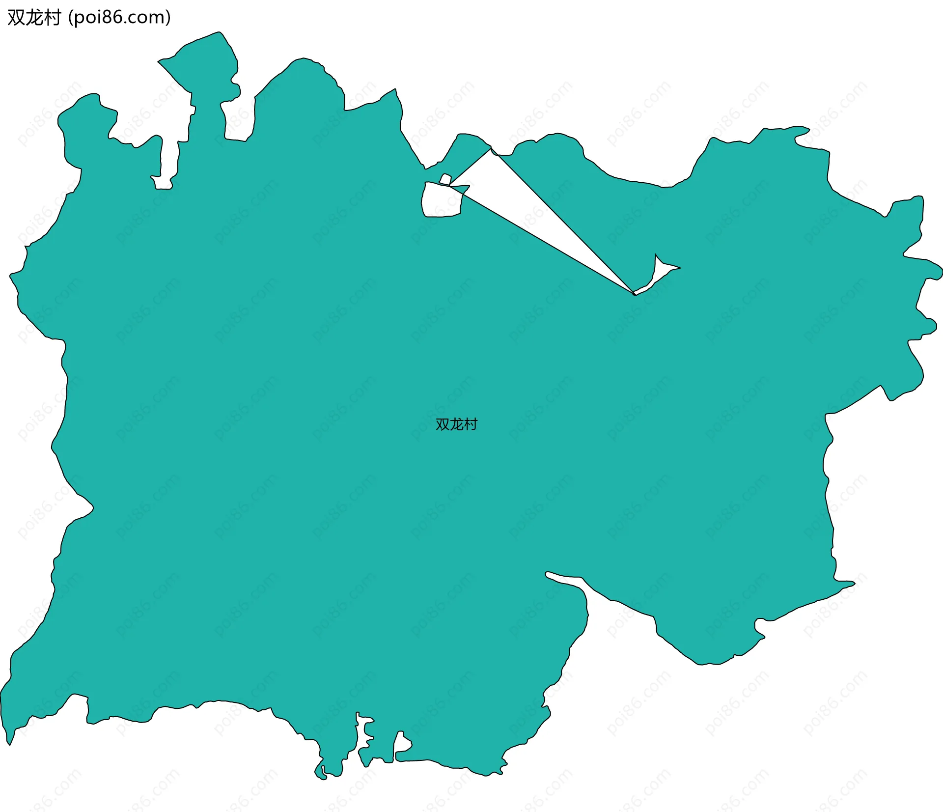 双龙村边界地图