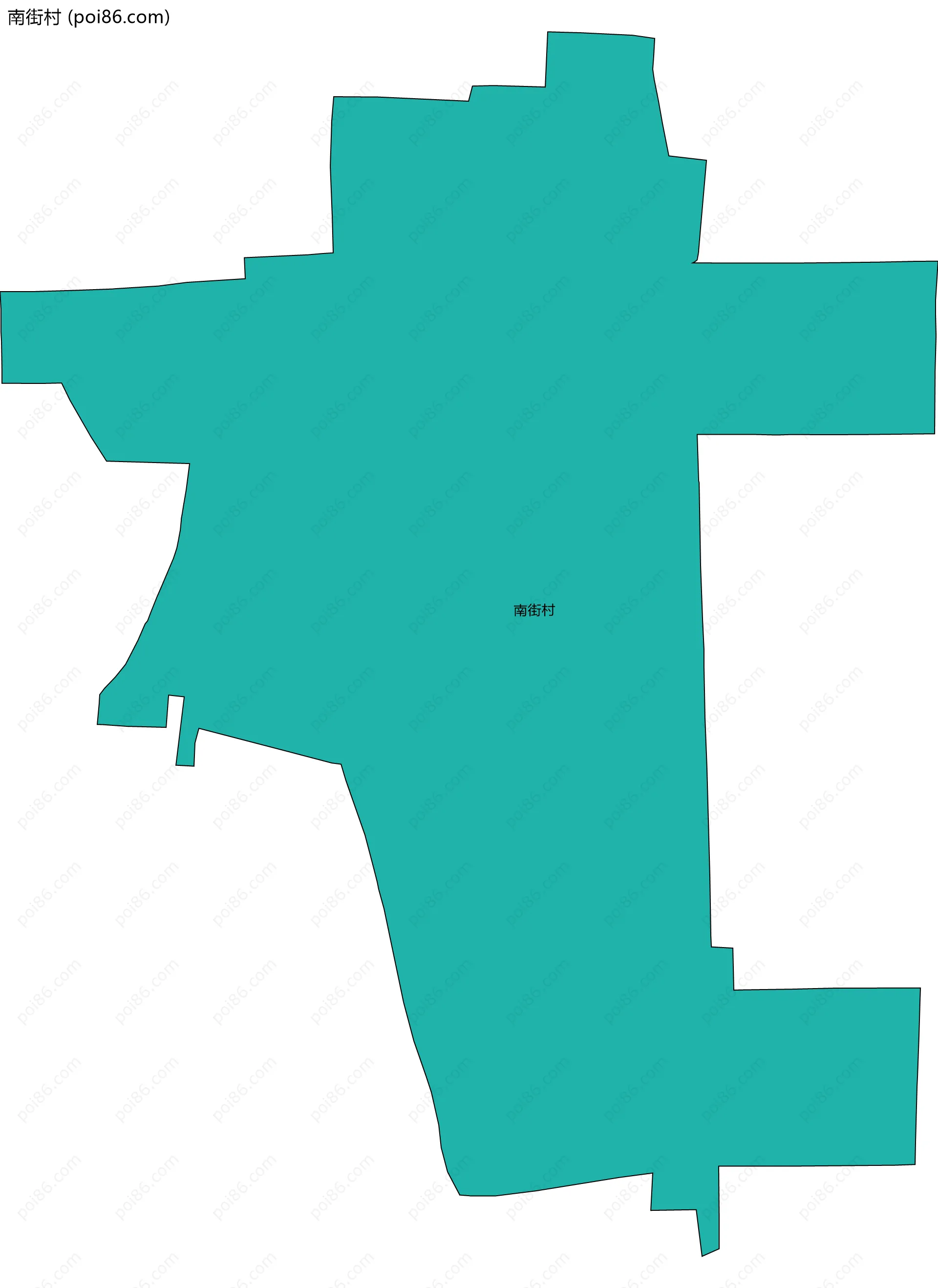 南街村边界地图