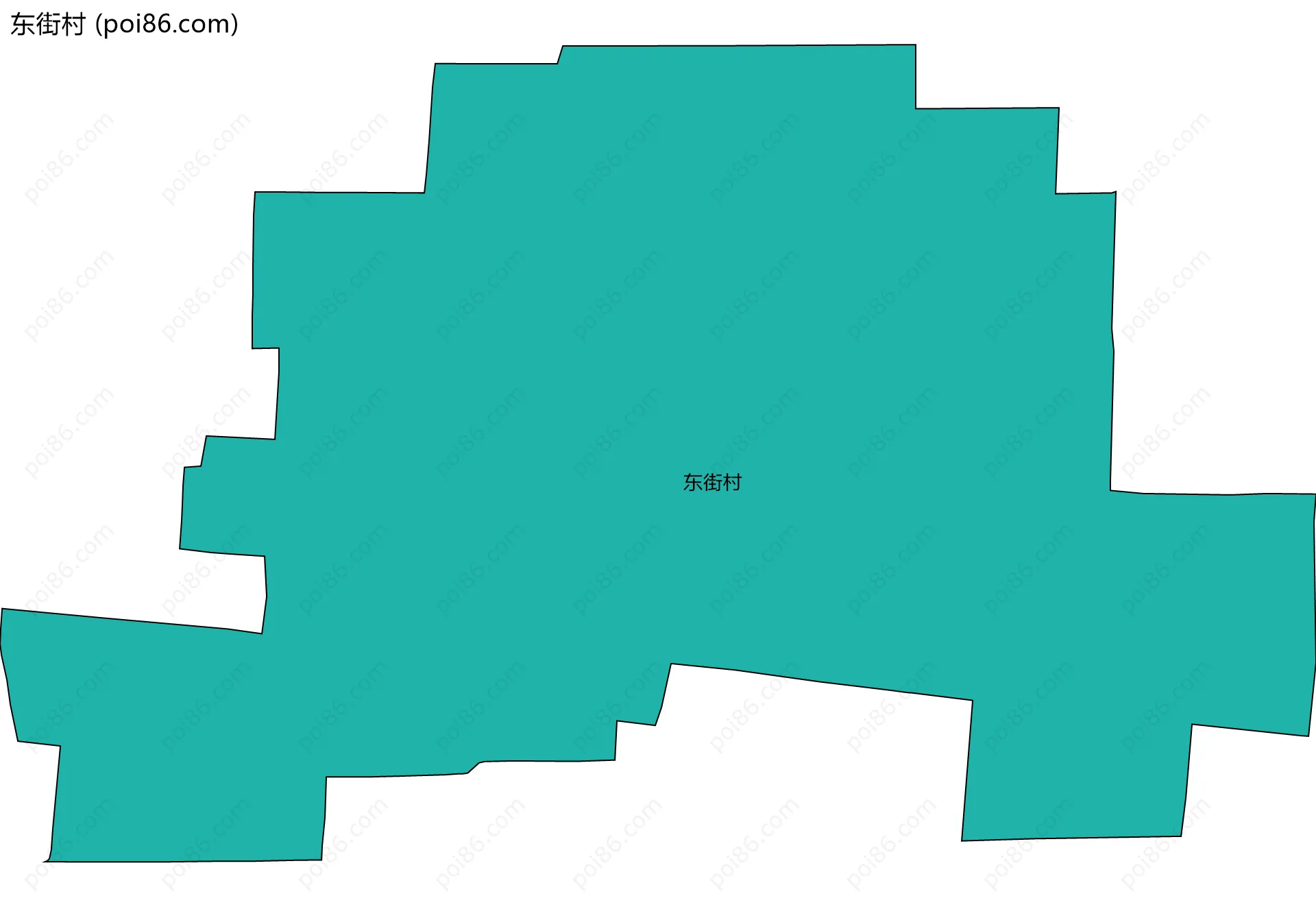东街村边界地图