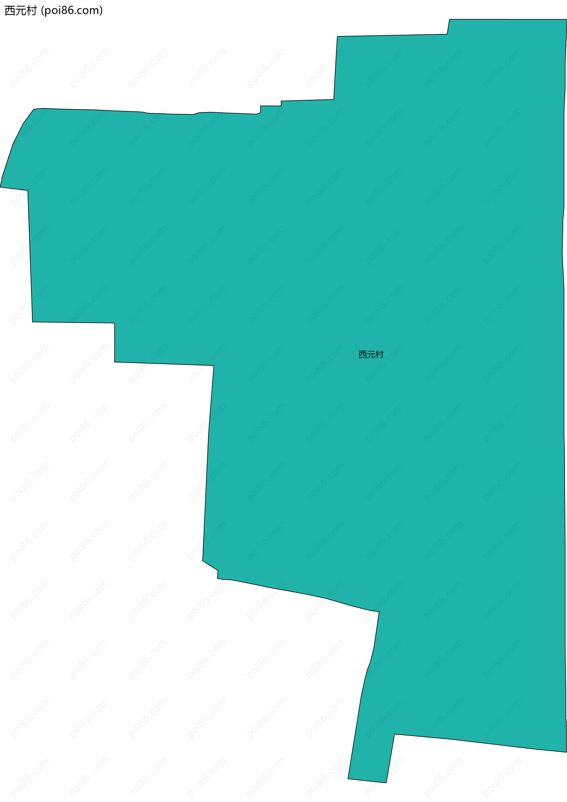 西元村边界地图