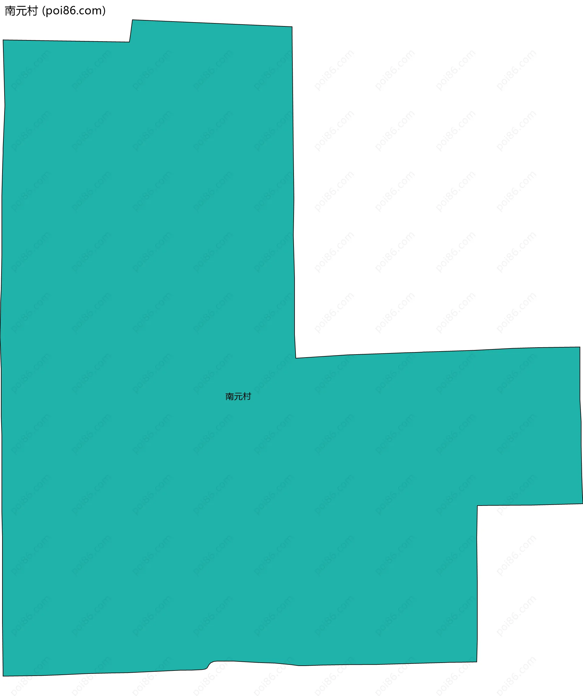 南元村边界地图