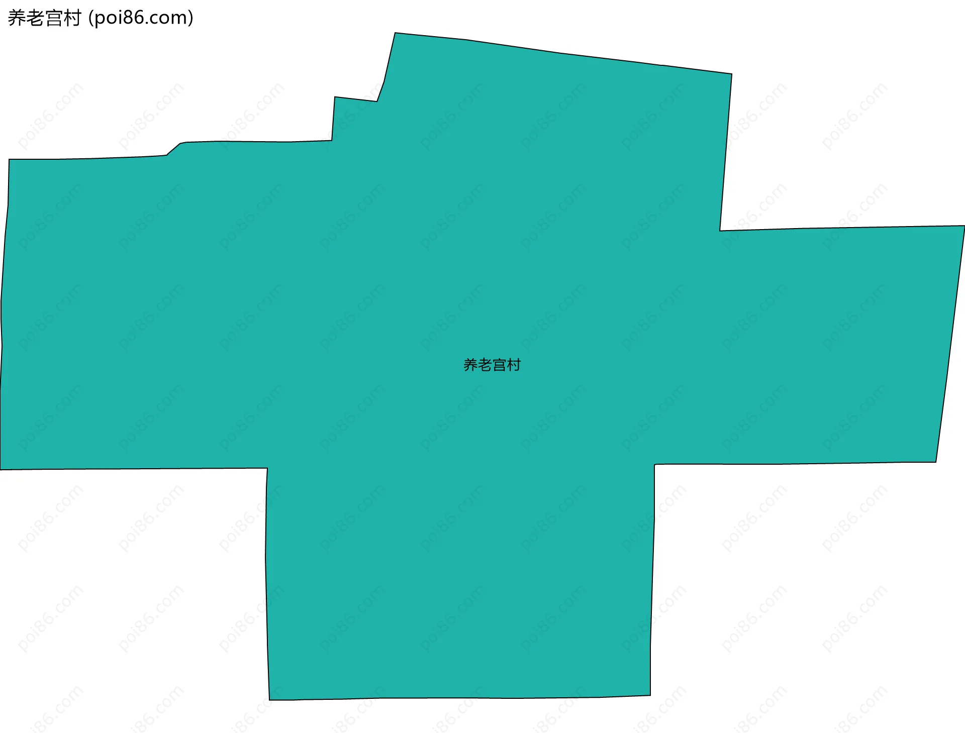 养老宫村边界地图