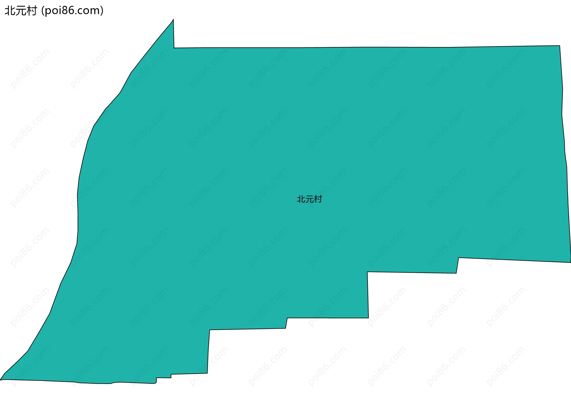 北元村边界地图