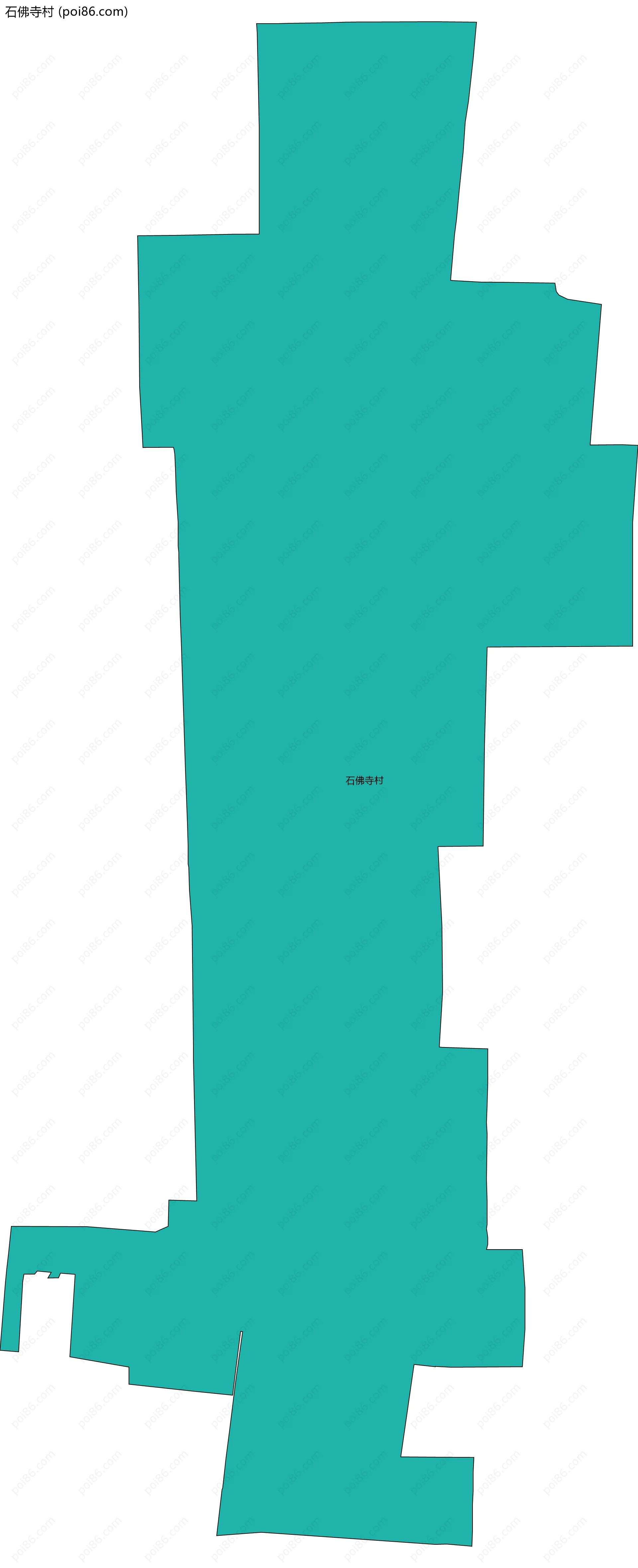 石佛寺村边界地图