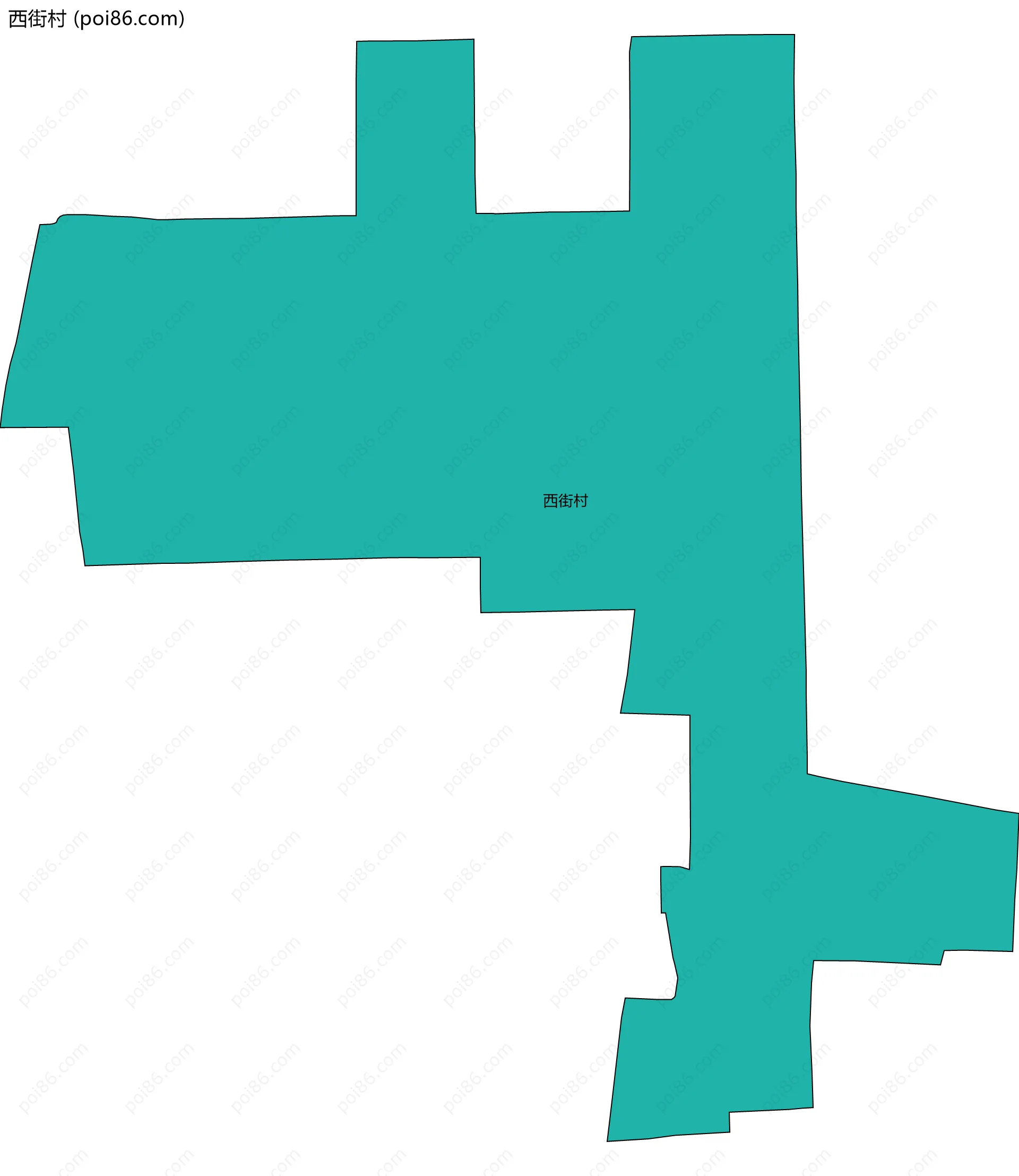 西街村边界地图