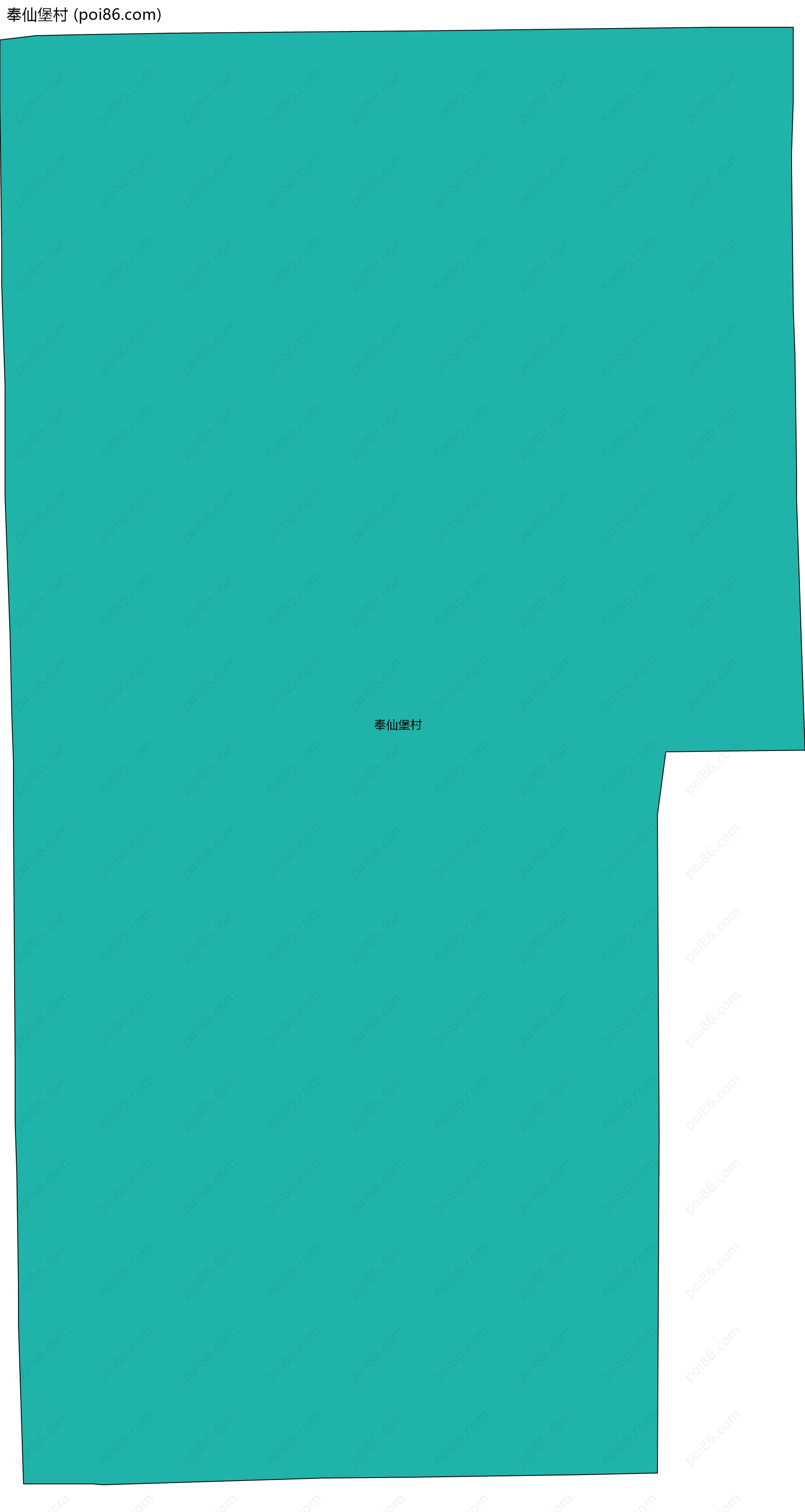 奉仙堡村边界地图