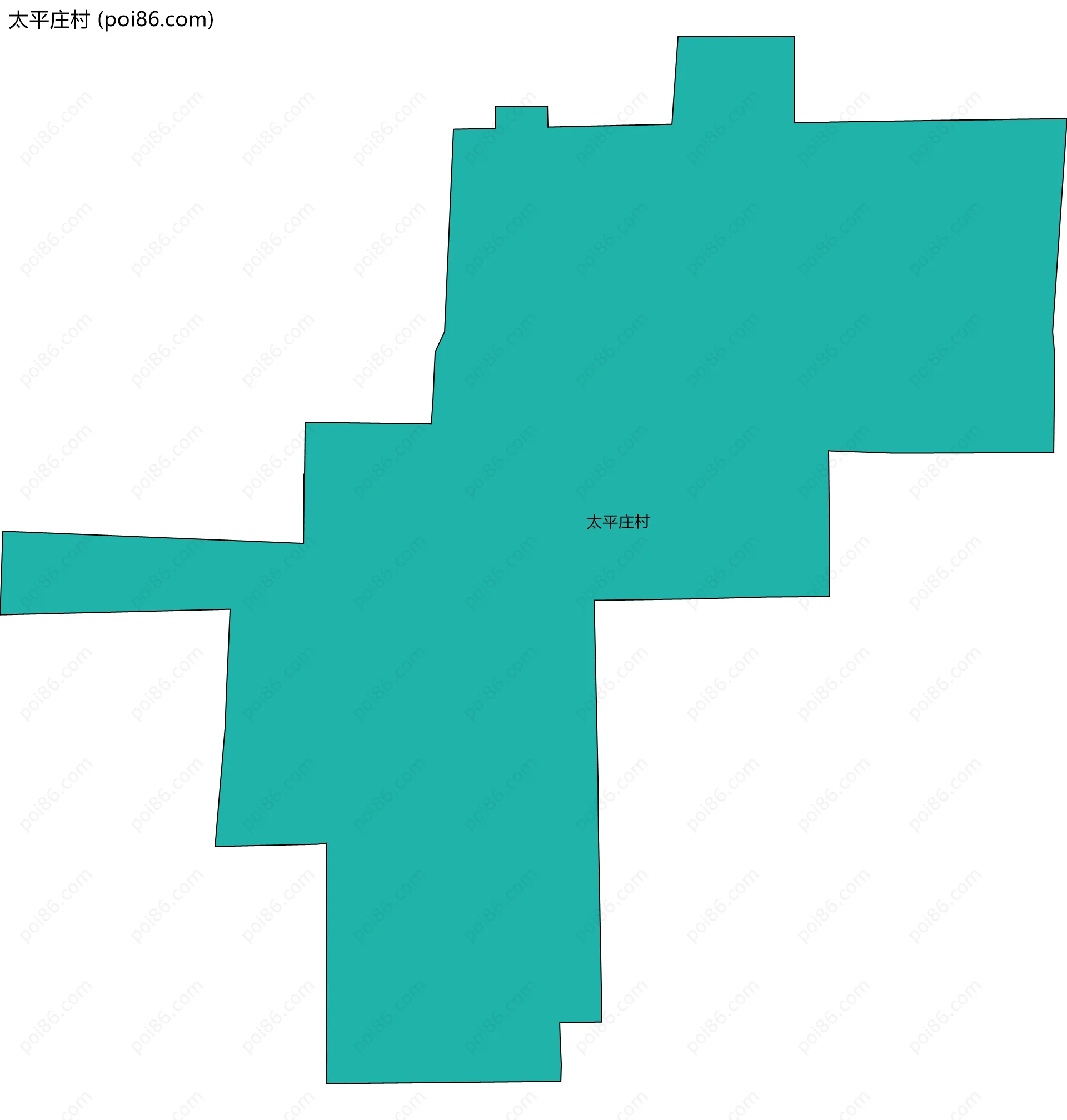 太平庄村边界地图
