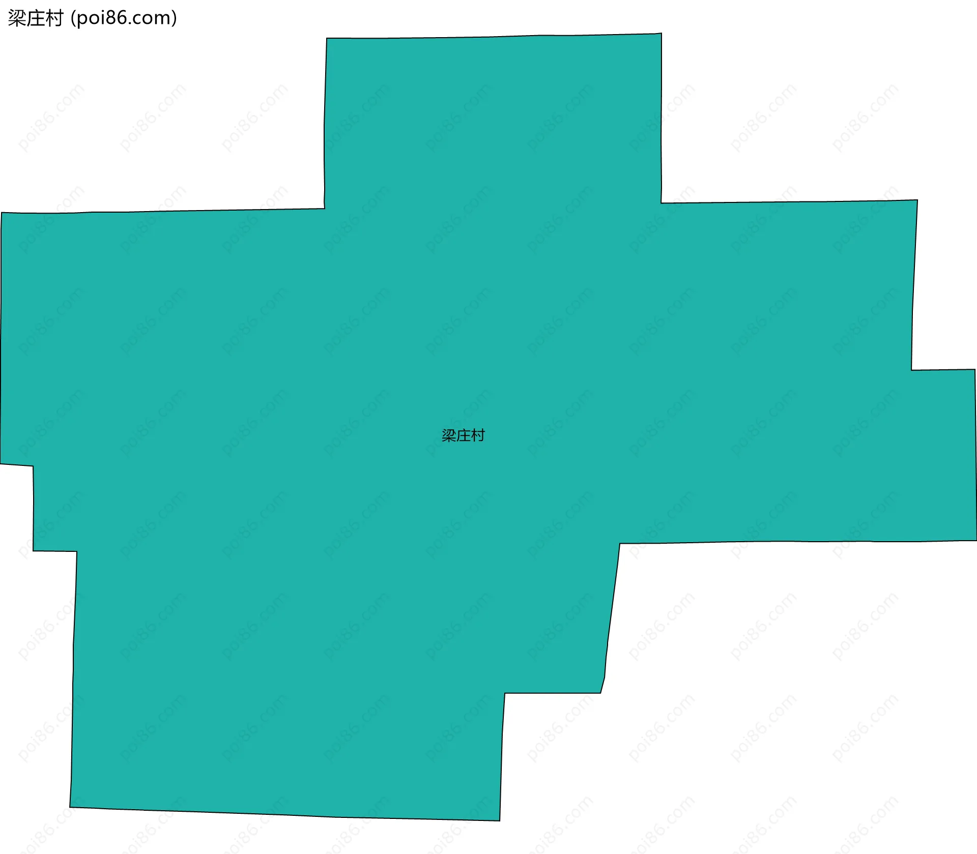 梁庄村边界地图