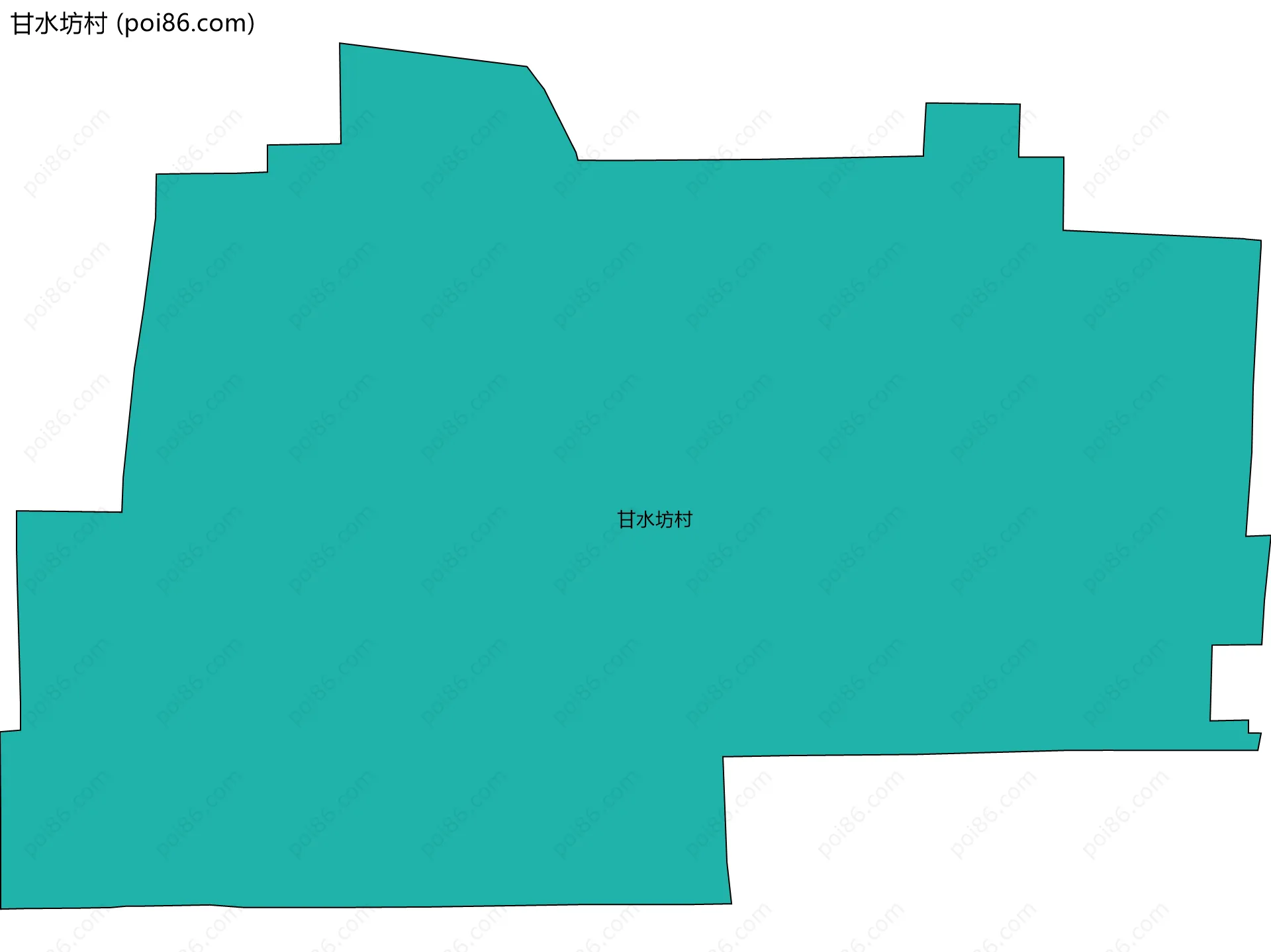 甘水坊村边界地图