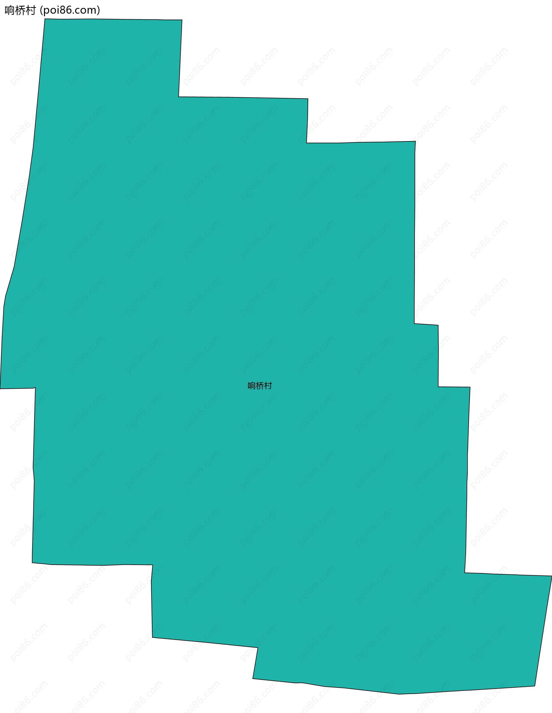 响桥村边界地图