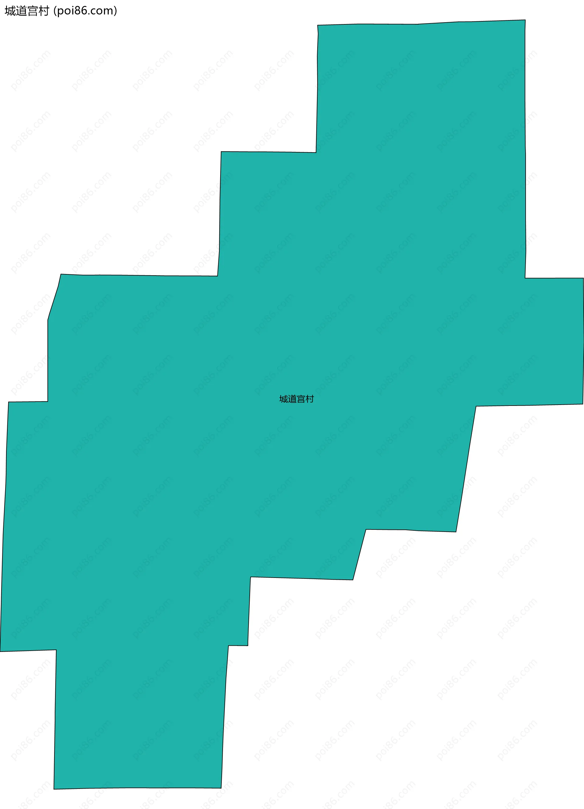 城道宫村边界地图