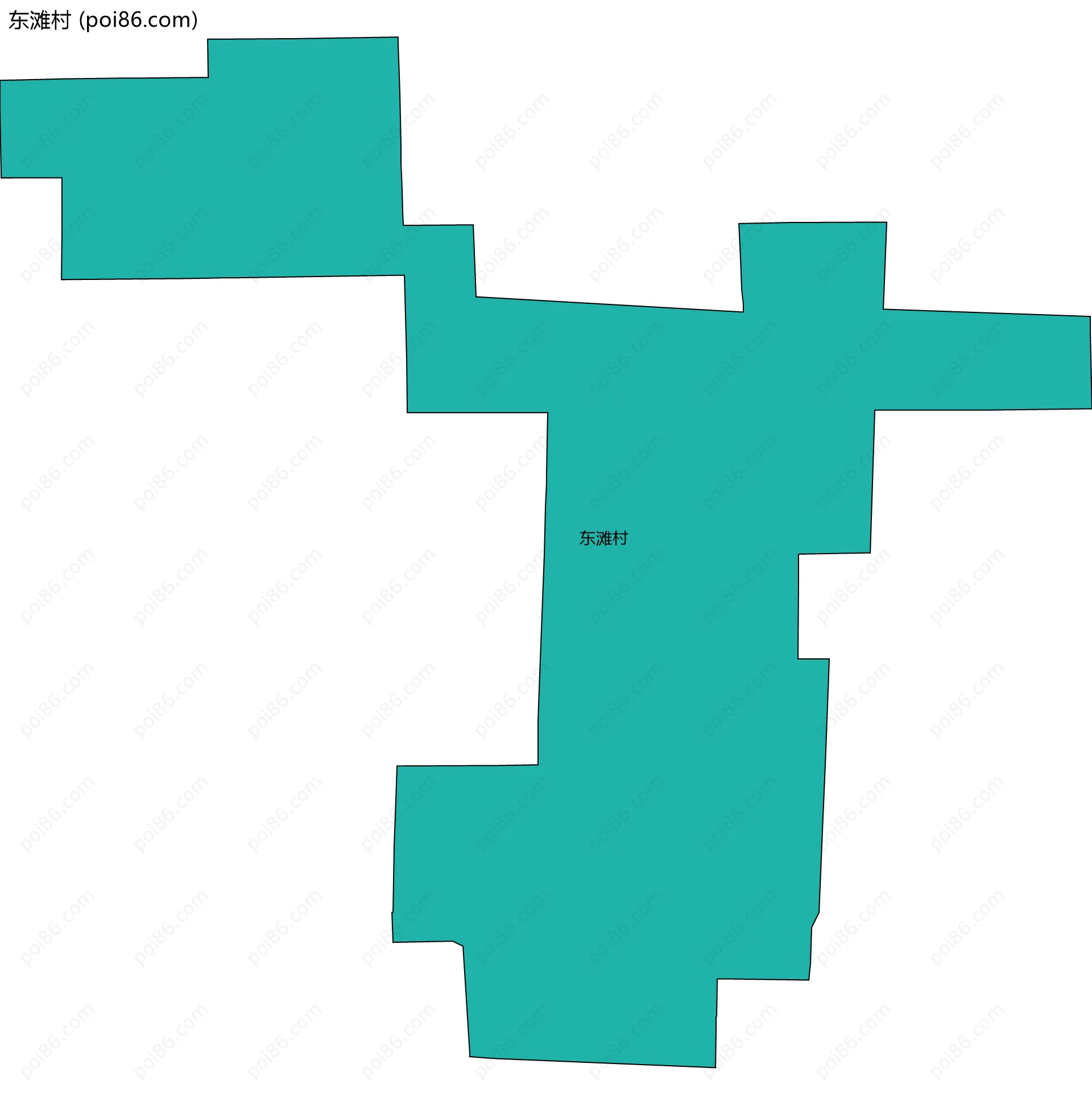东滩村边界地图