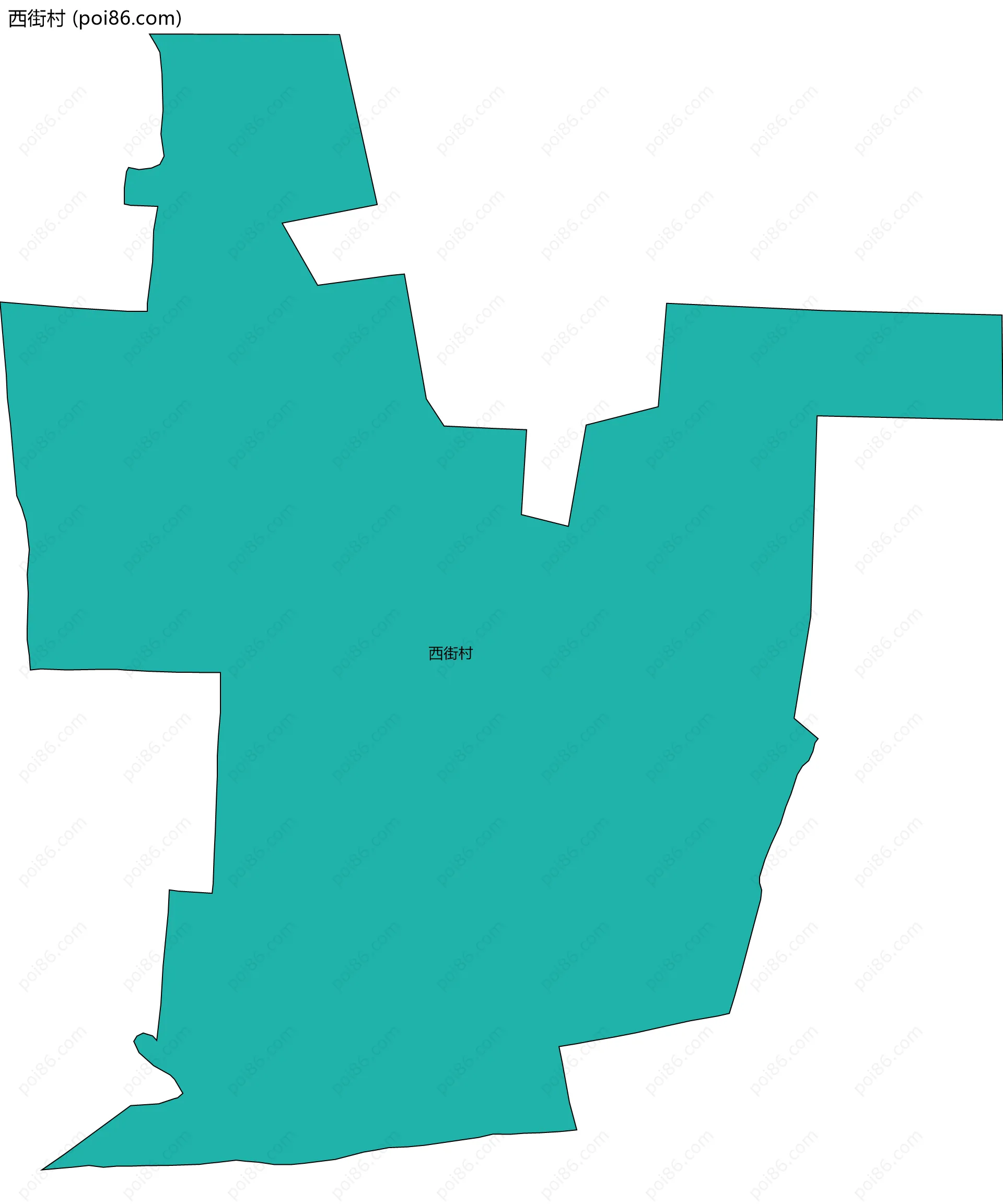 西街村边界地图