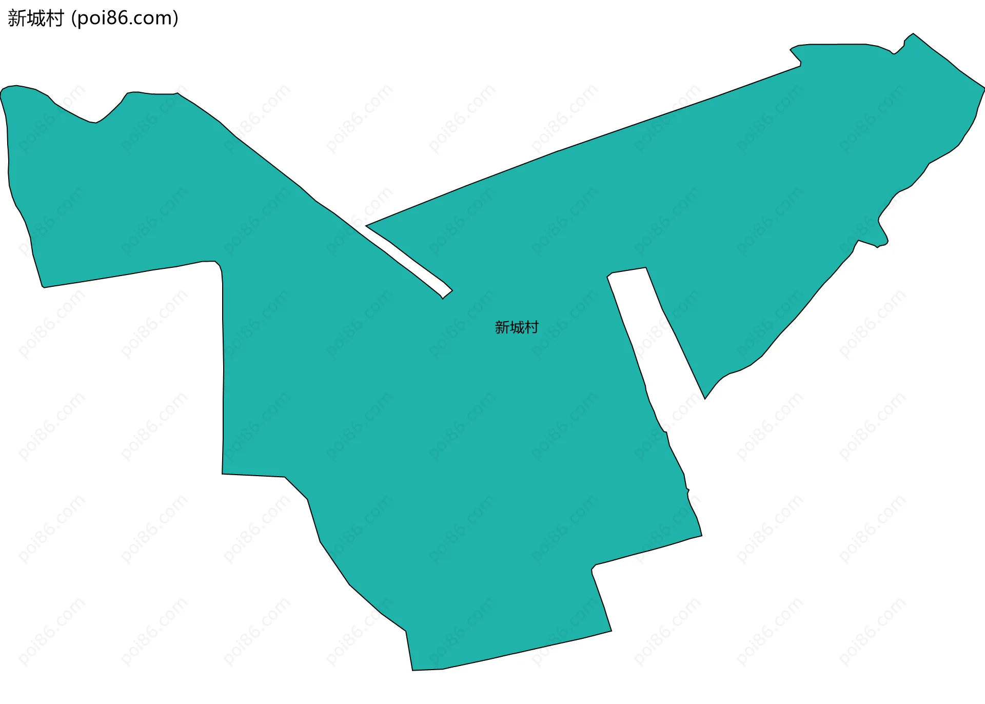 新城村边界地图