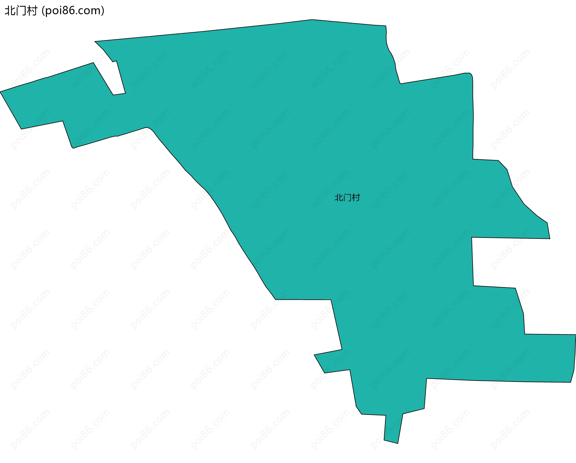 北门村边界地图