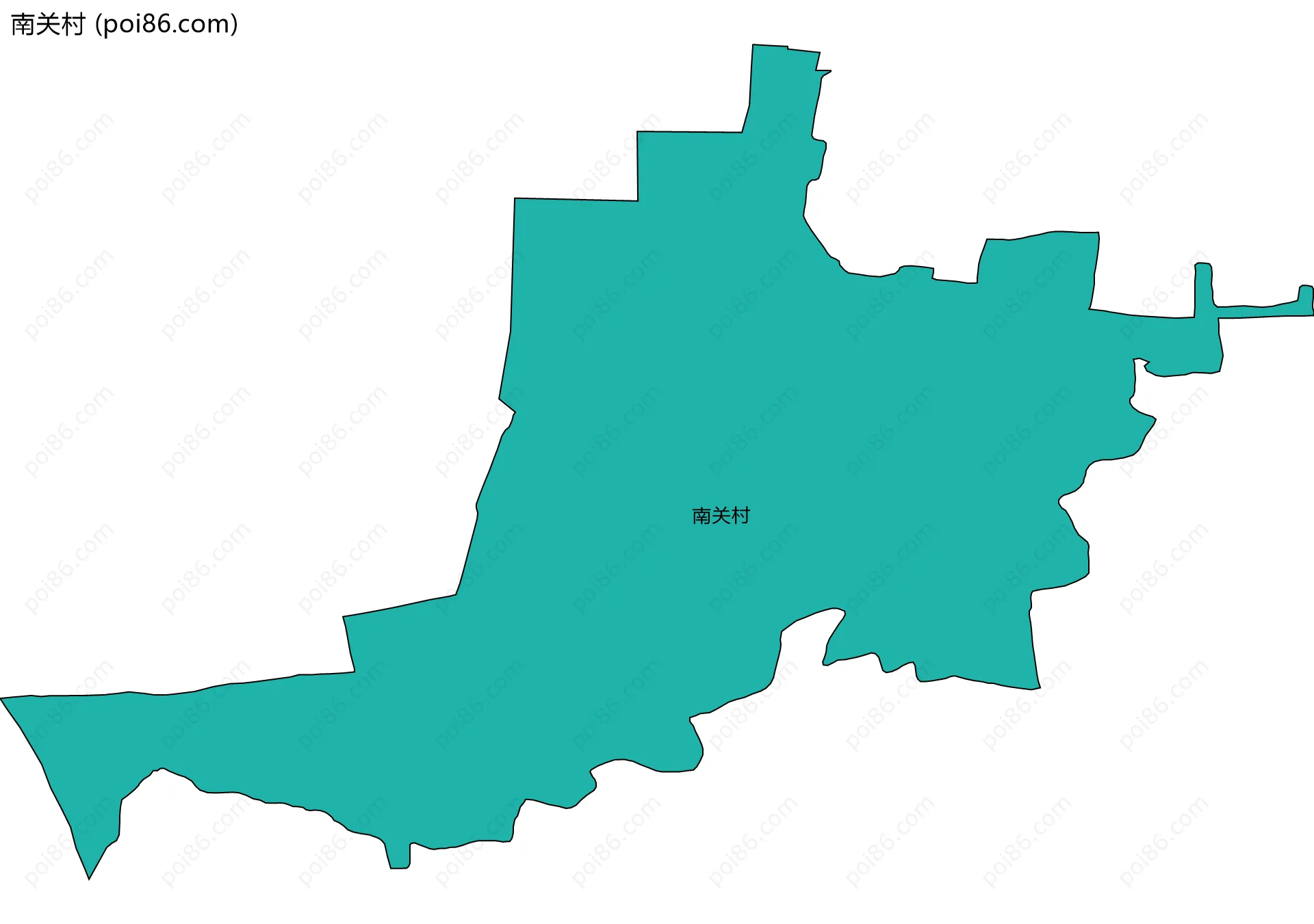 南关村边界地图