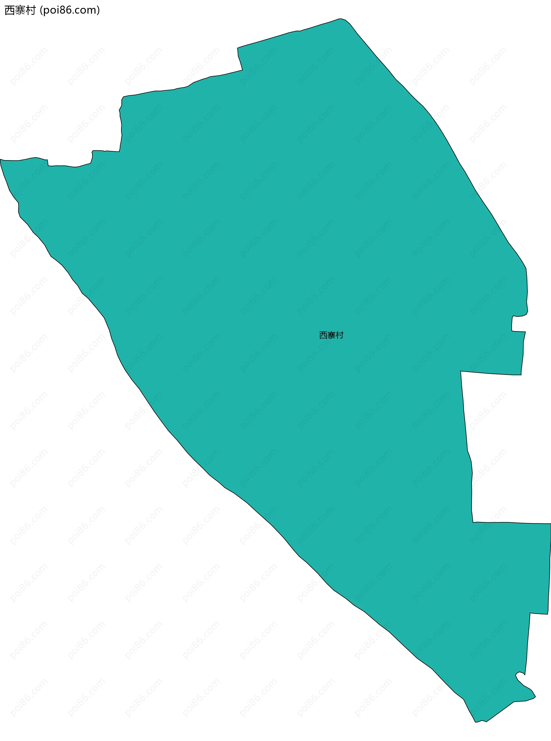 西寨村边界地图