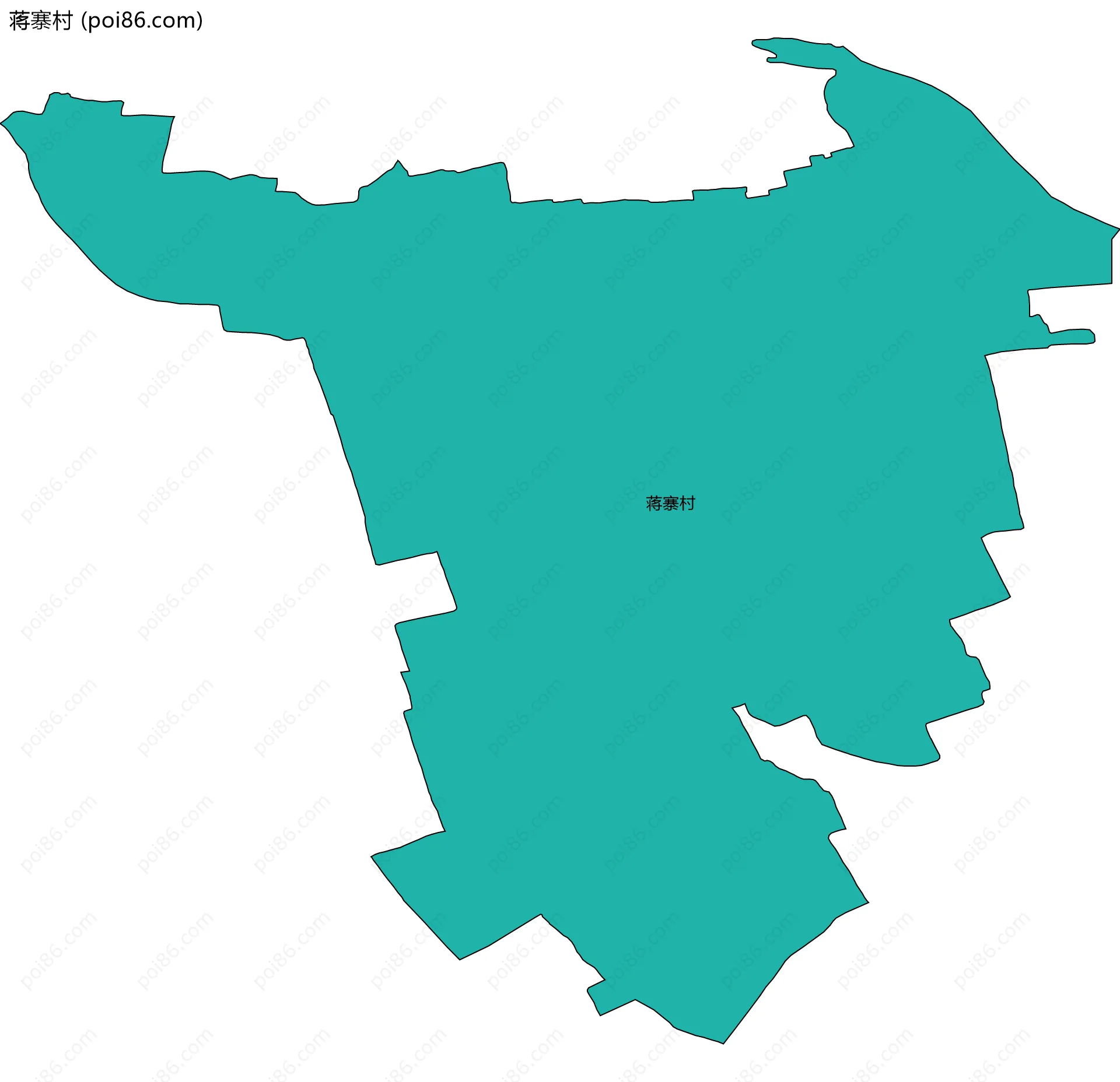 蒋寨村边界地图