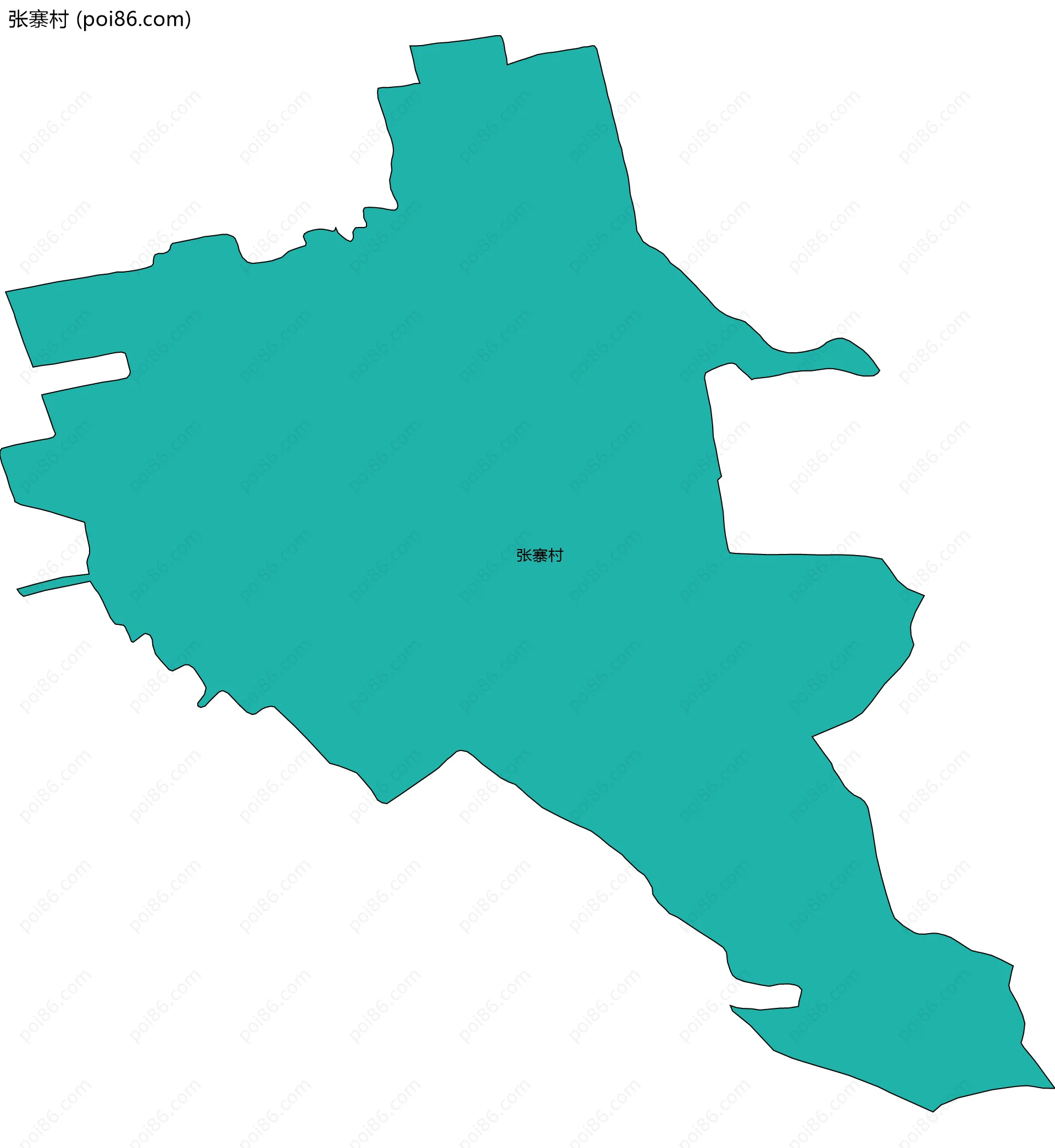 张寨村边界地图