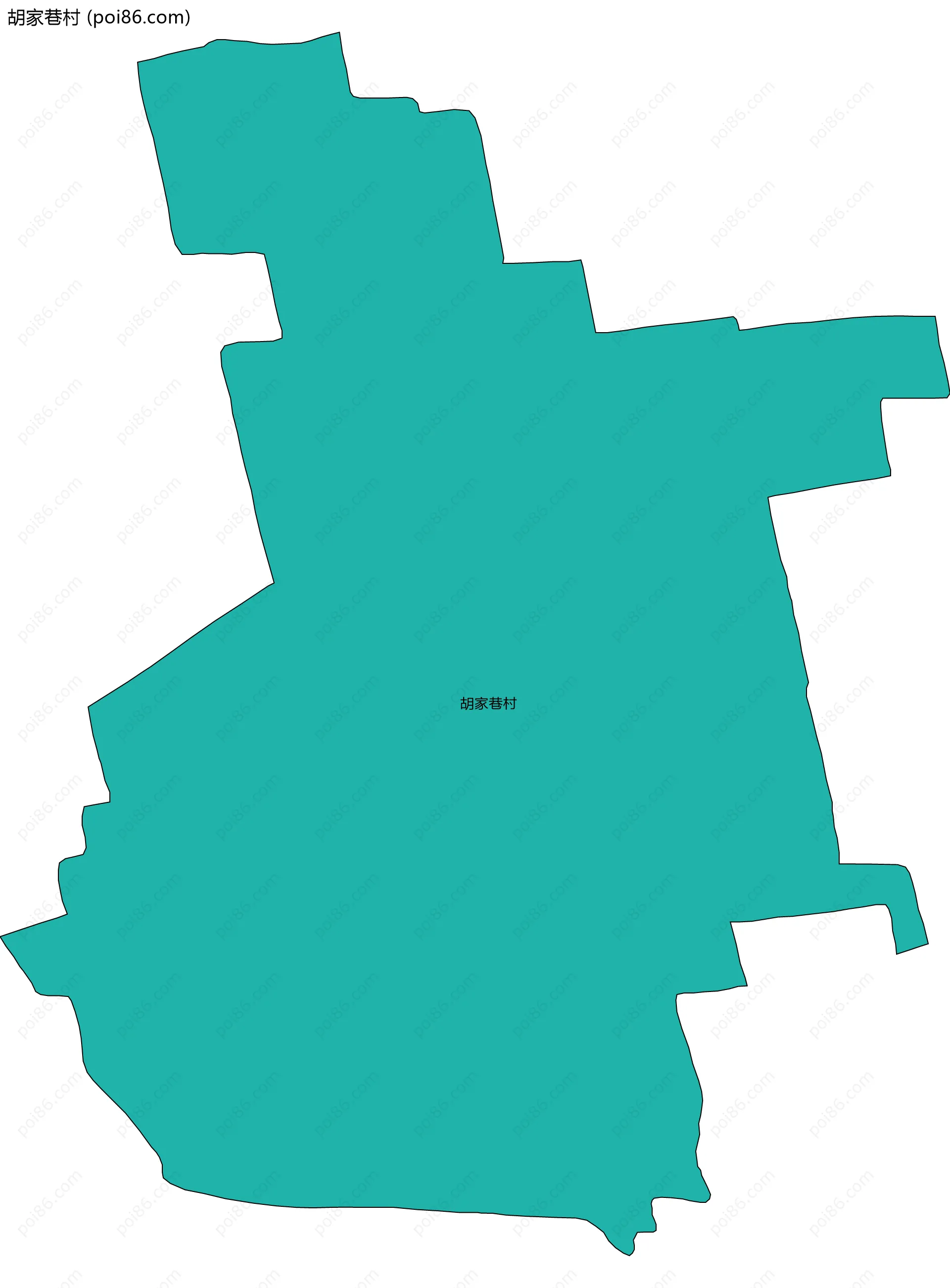 胡家巷村边界地图