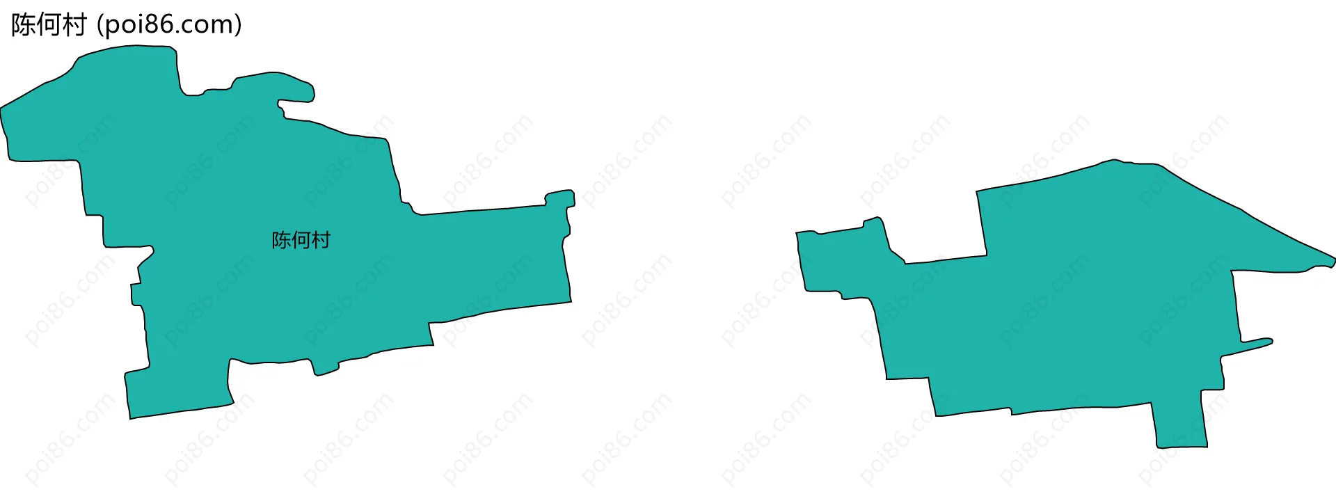 陈何村边界地图