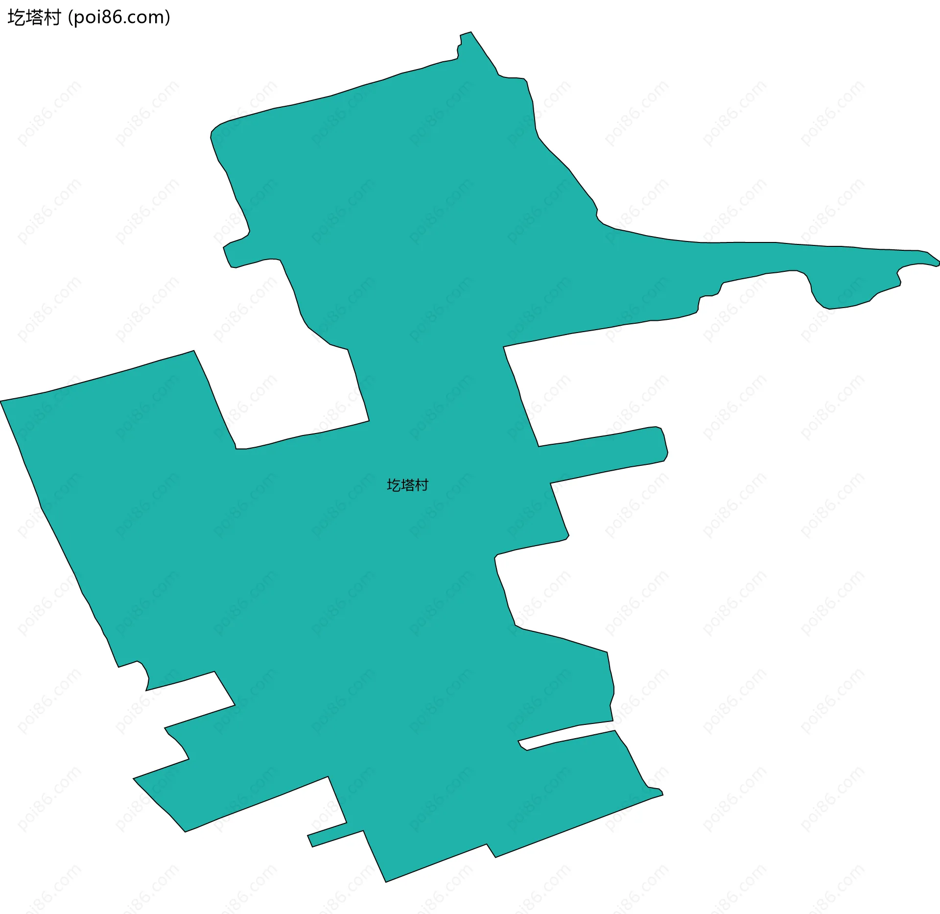 圪塔村边界地图