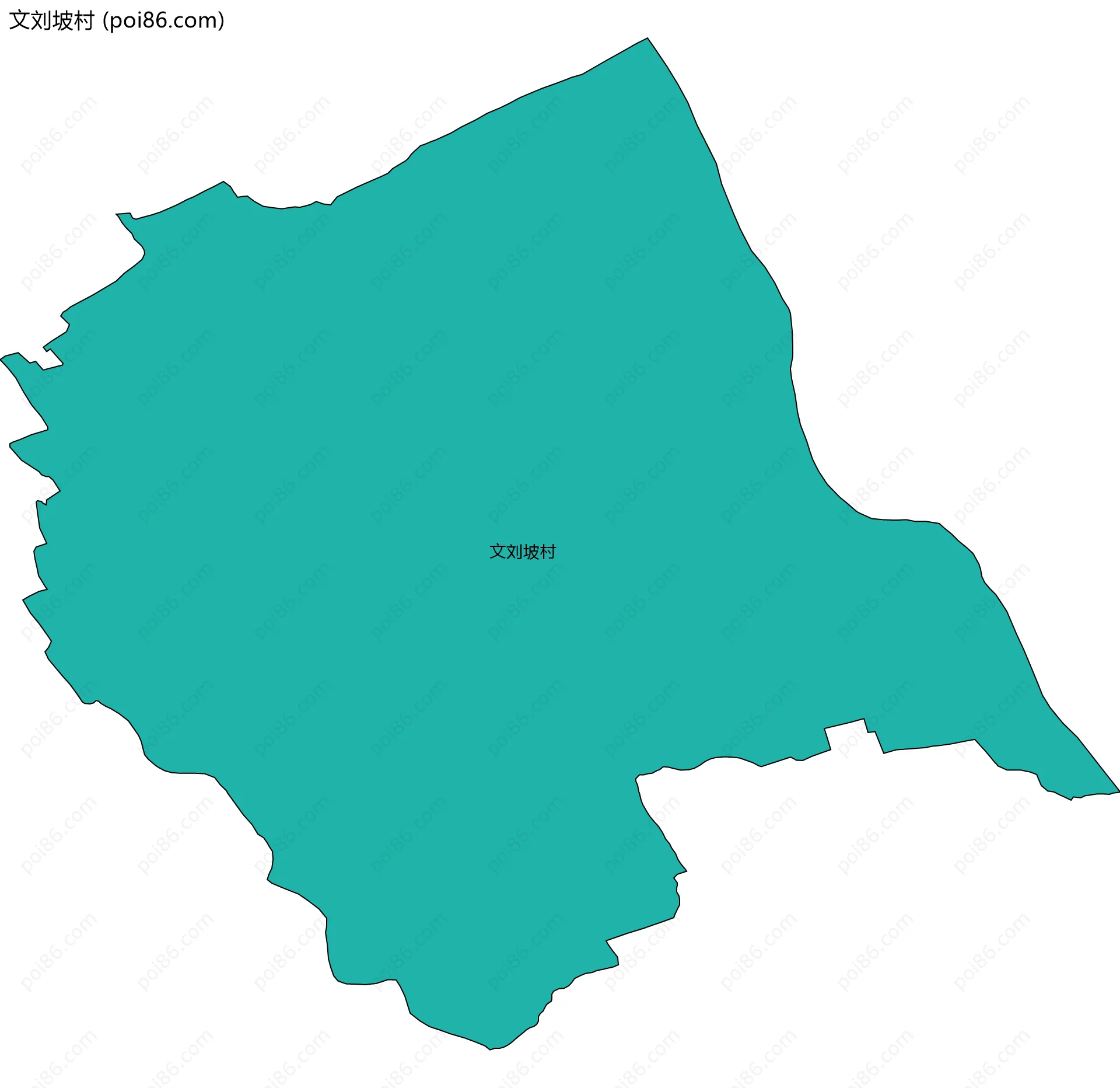 文刘坡村边界地图