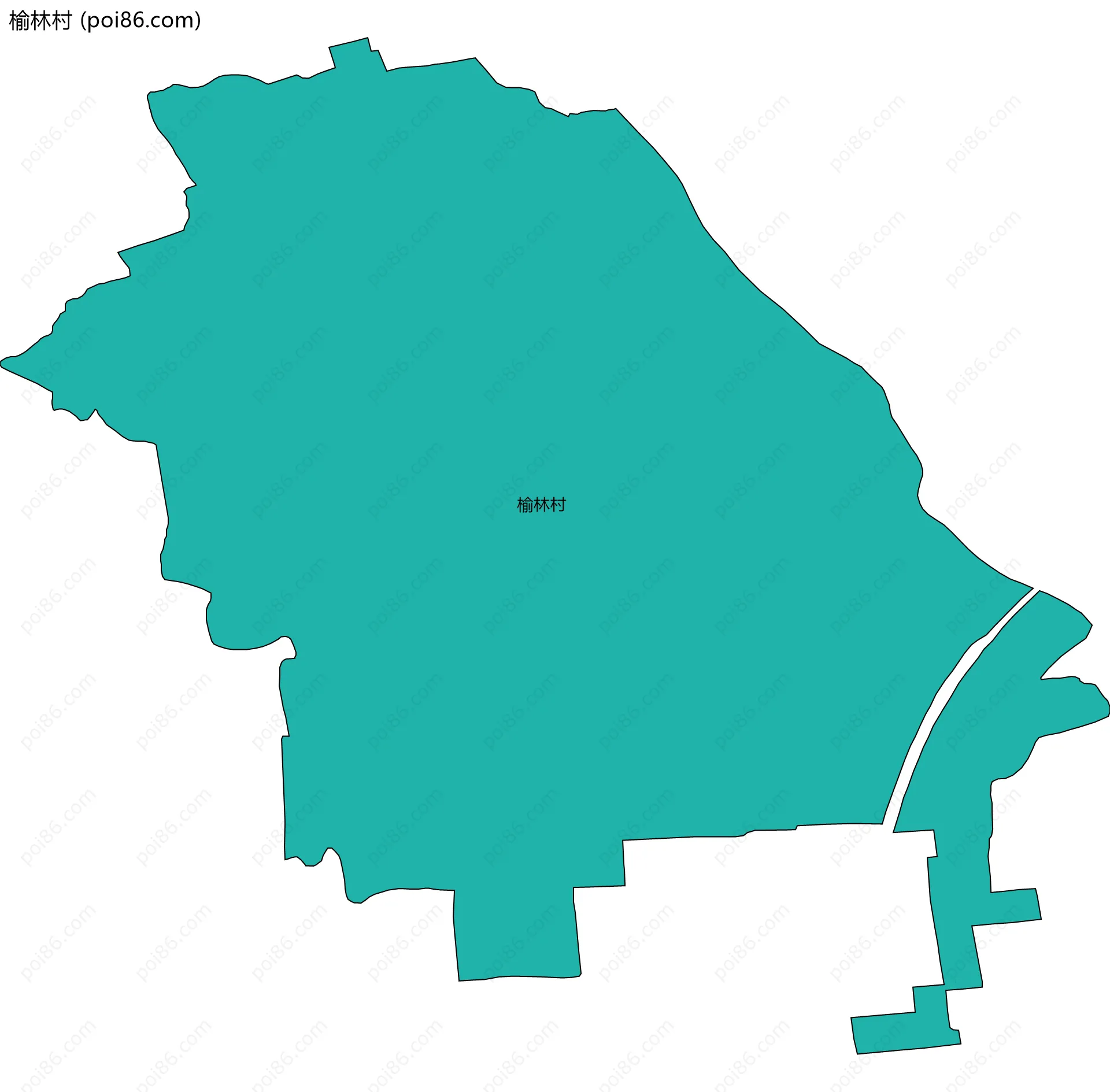 榆林村边界地图