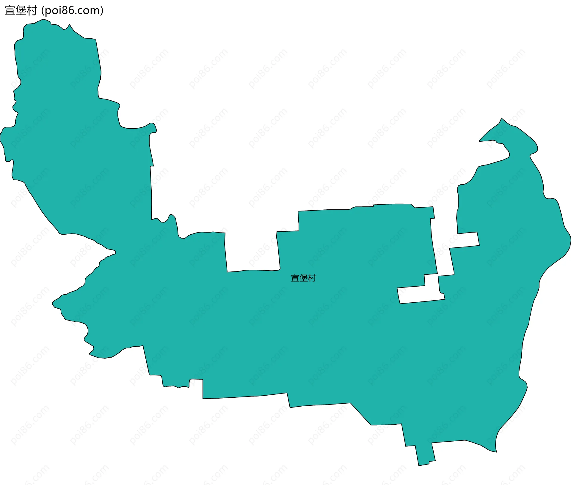 宣堡村边界地图